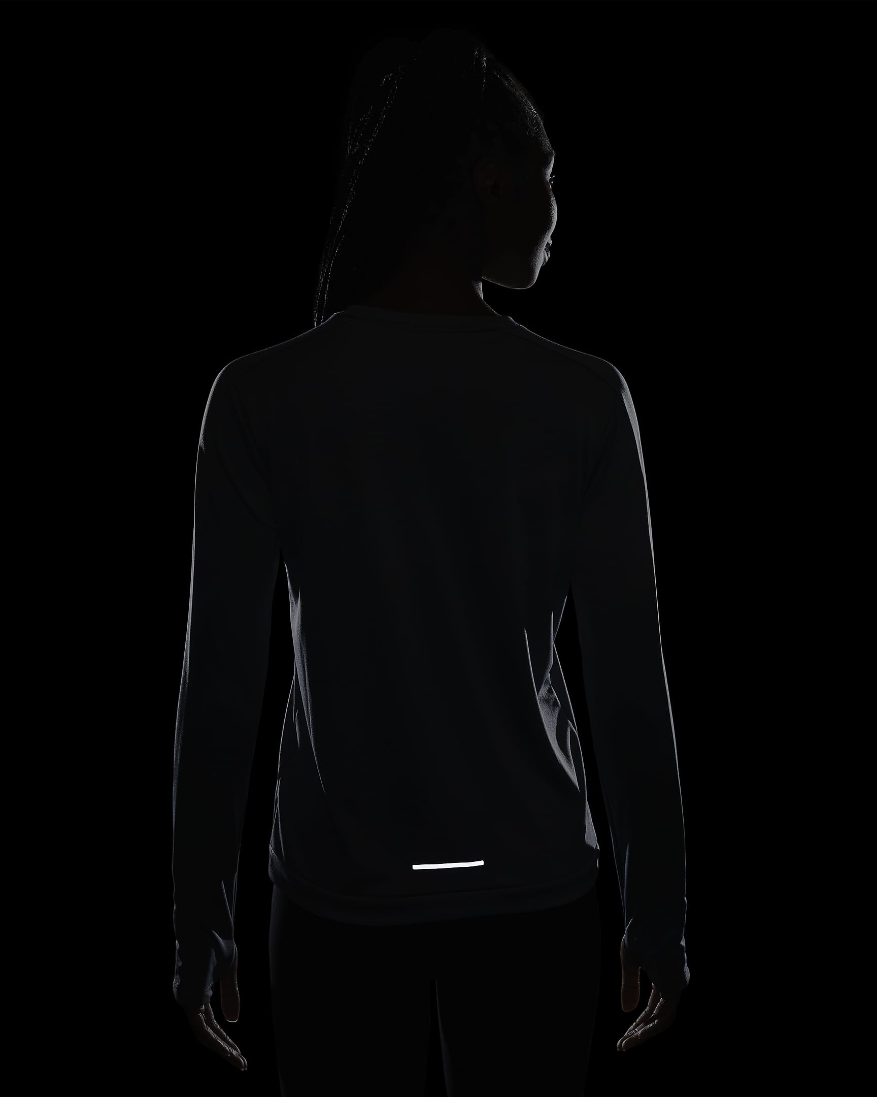 Nike Dri-FIT Damen-Laufoberteil mit Rundhalsausschnitt - Smoke Grey