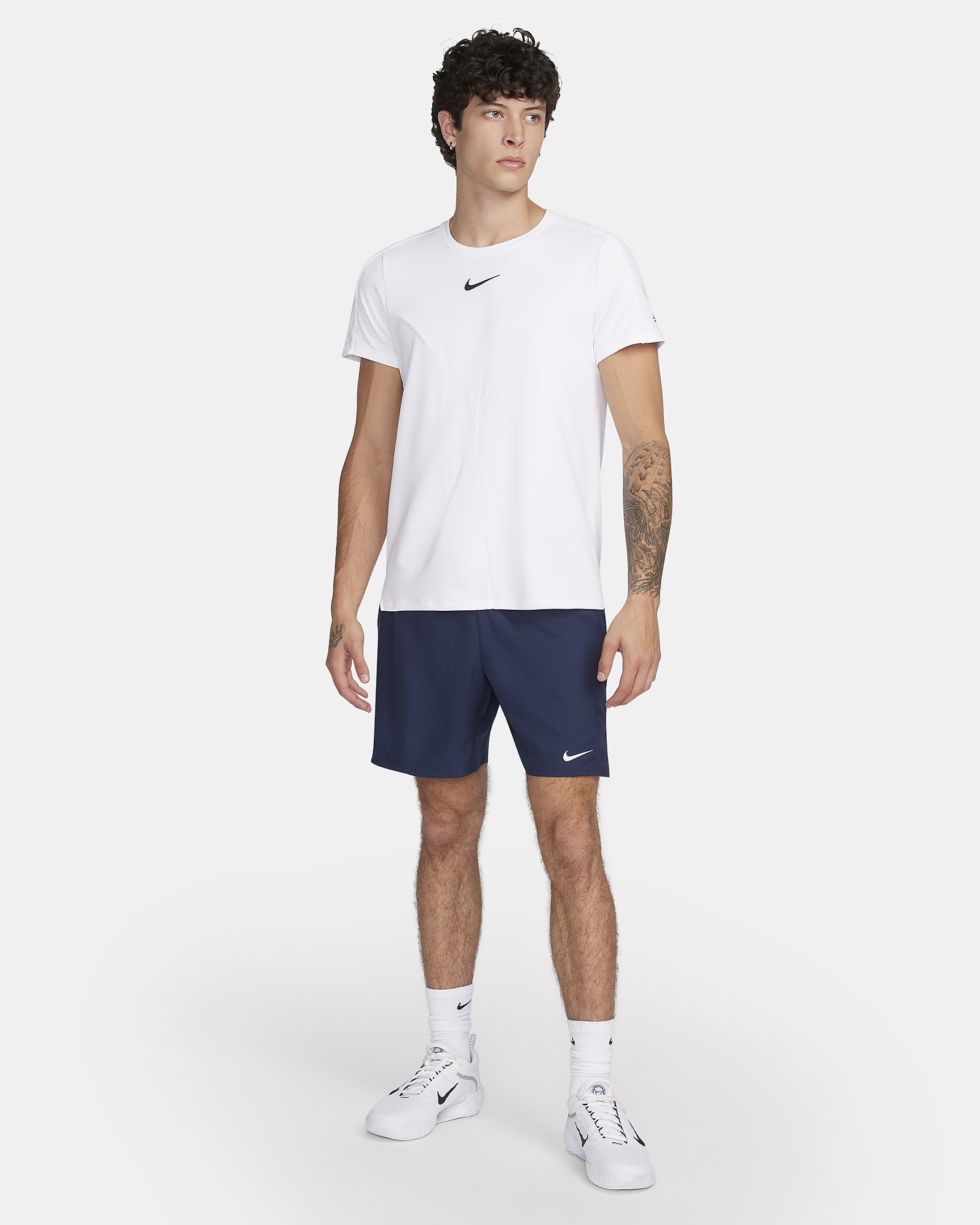 NikeCourt Victory Men's Dri-FIT 18cm (approx.) Tennis Shorts - Obsidian/White