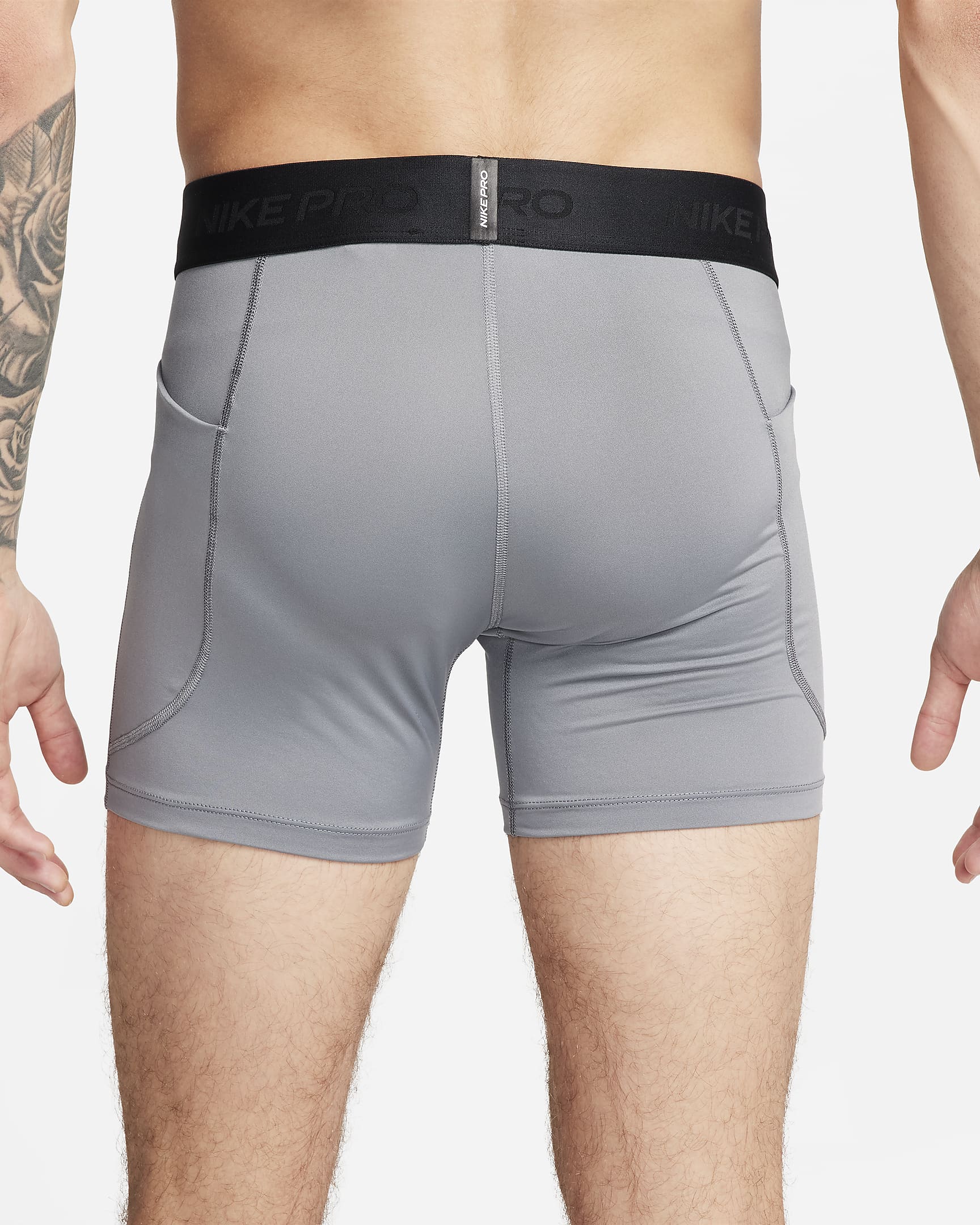 Nike Pro Men's Dri-FIT Brief Shorts - Smoke Grey/Black