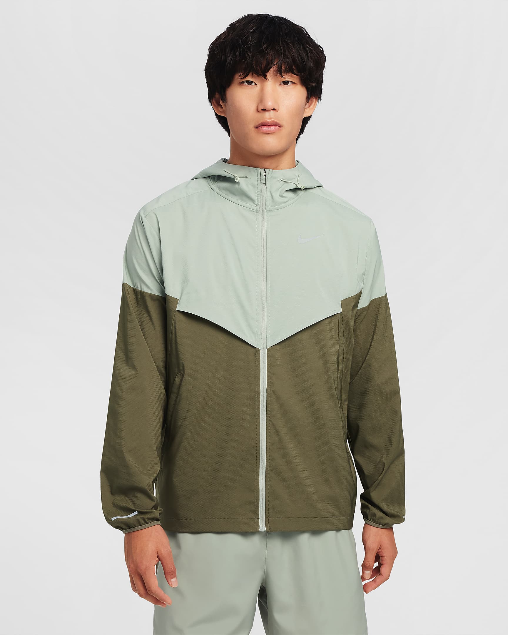 Nike Windrunner Men's Repel Running Jacket - Jade Horizon/Medium Olive