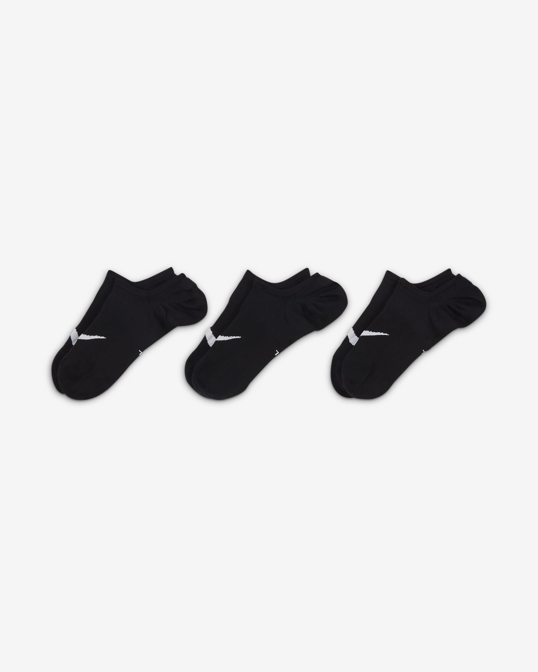 Nike Everyday Plus Lightweight Women's Training Footie Socks (3 Pairs) - Black/White