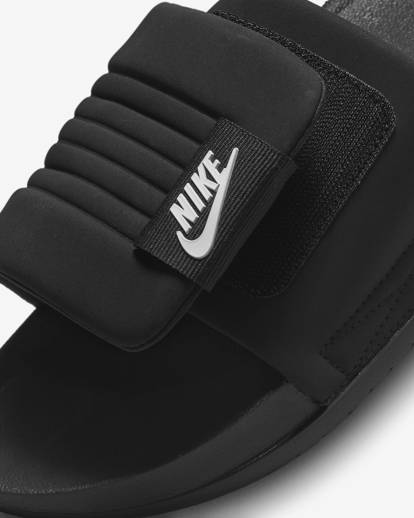 Chanclas para hombre Nike Offcourt Adjust - Negro/Negro/Blanco