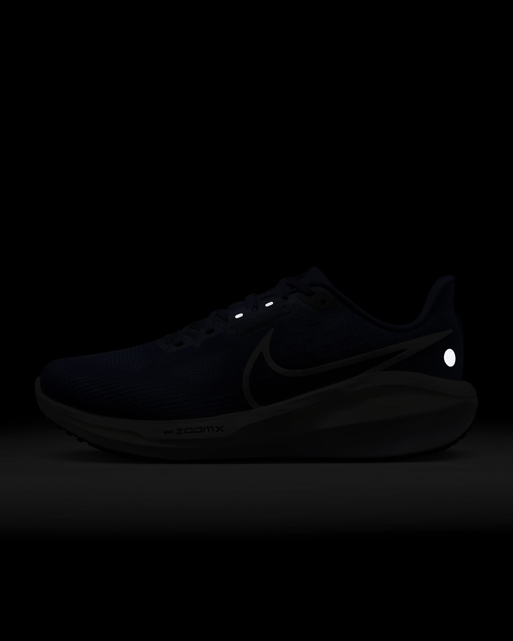 Tenis de correr en pavimento para hombre Nike Vomero 17 - Azul marino medianoche/Negro/Azul carrera/Platino puro