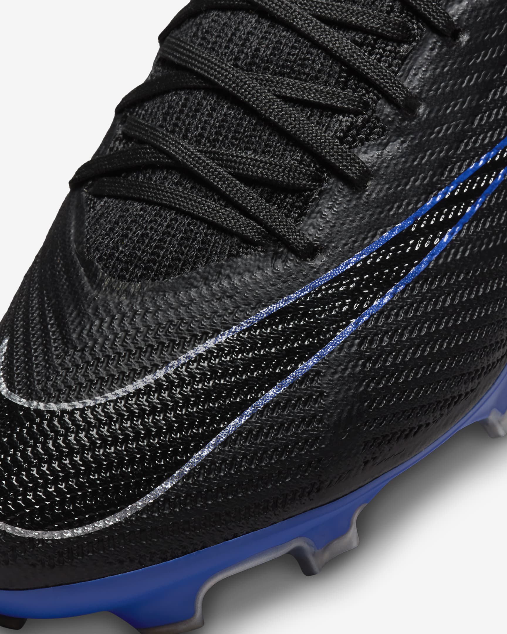 Nike Mercurial Vapor 15 Pro Firm-Ground Low-Top Soccer Cleats - Black/Hyper Royal/Chrome