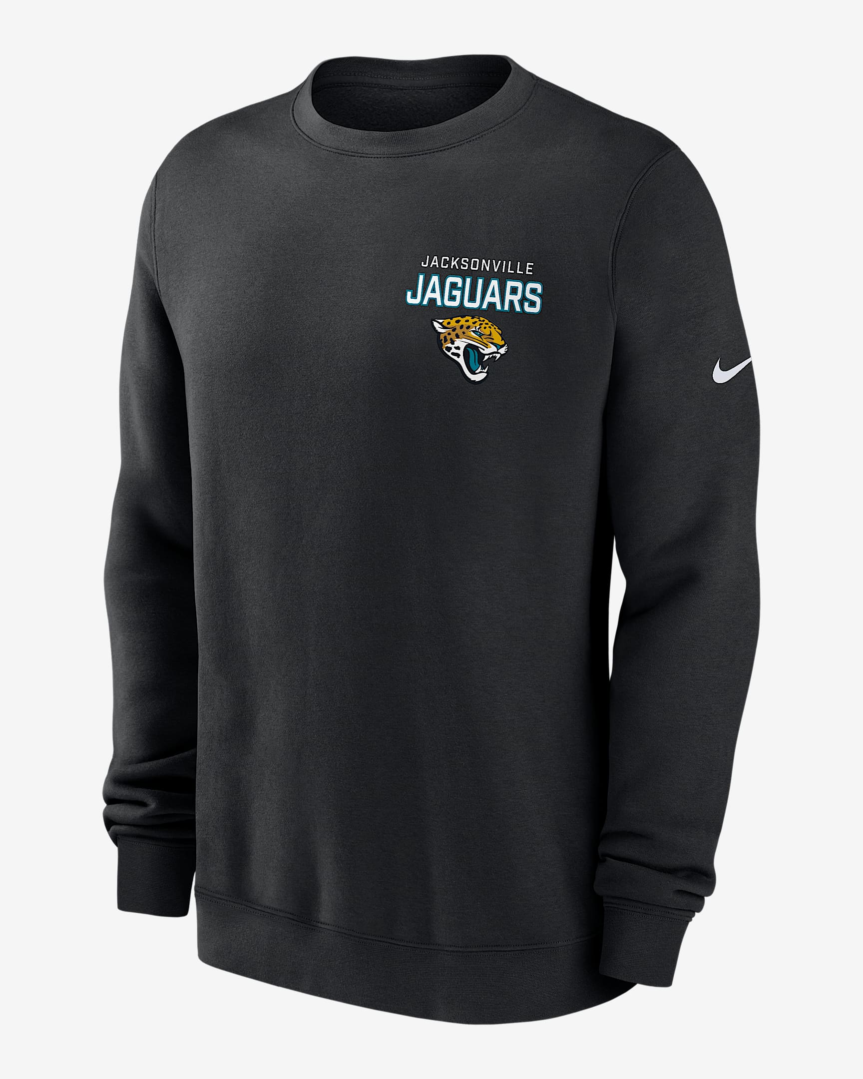 Jacksonville Jaguars Draw Block Club Men's Nike NFL Pullover Crew - Black
