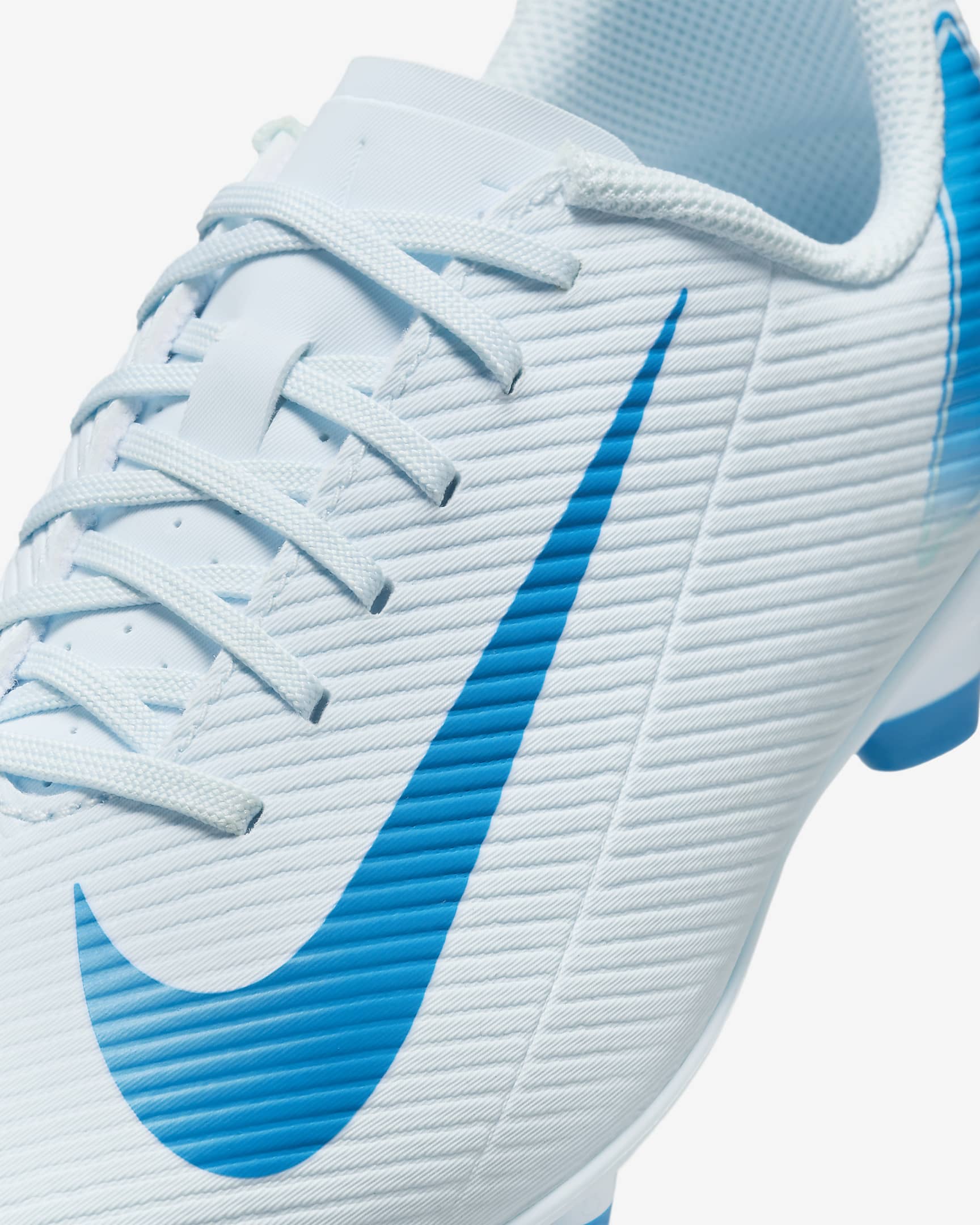 Chuteiras de futebol de perfil baixo MG Nike Jr. Mercurial Vapor 16 Club para criança/Júnior - Azul Glacier/Azul Orbit