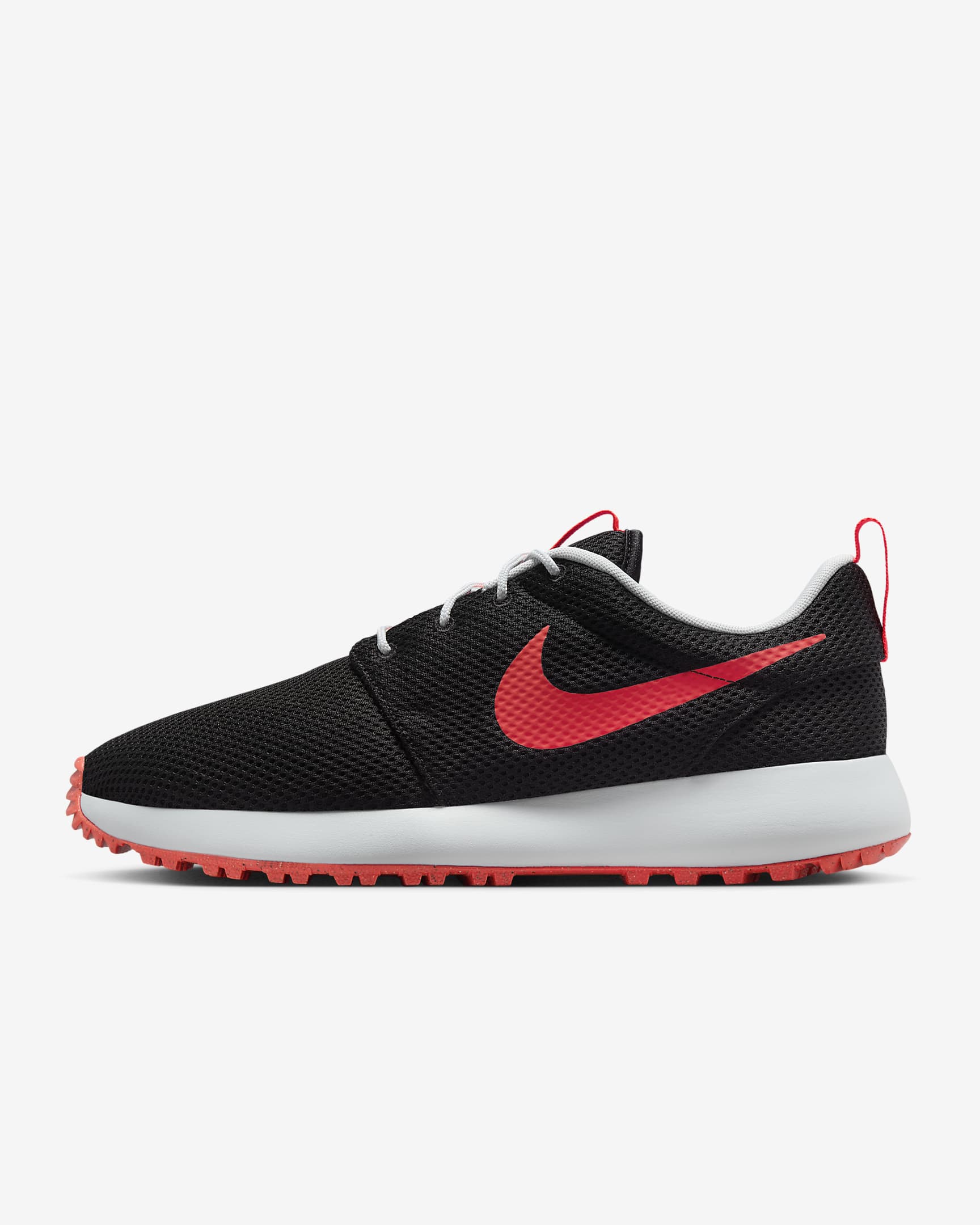 Roshe G Next Nature Men's Golf Shoes - Black/Pure Platinum/Bright Crimson