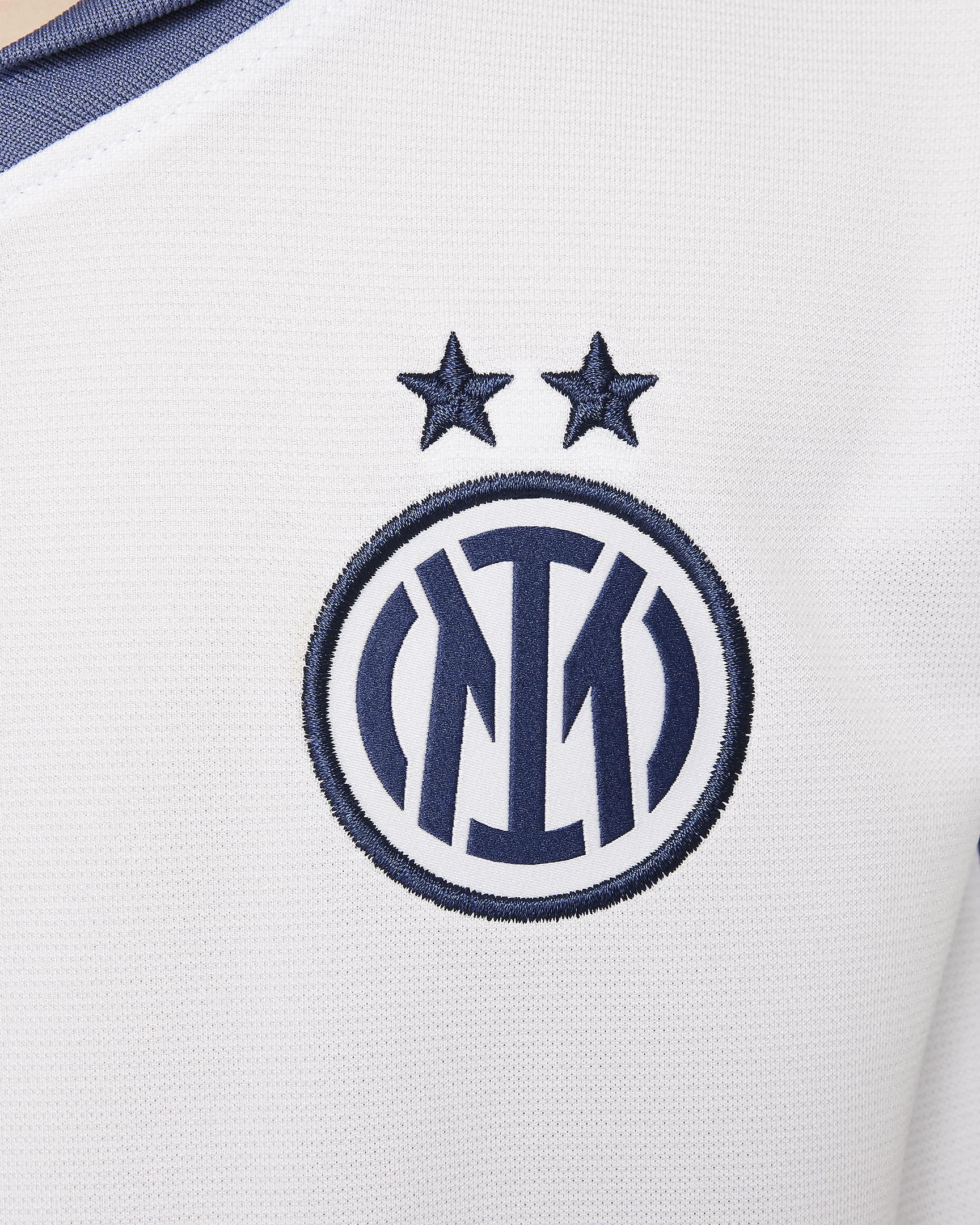 Maillot de foot replica Nike Dri-FIT Inter Milan 2024/25 Stadium Extérieur pour ado - Summit White/Iris Whisper/Summit White/Midnight Navy