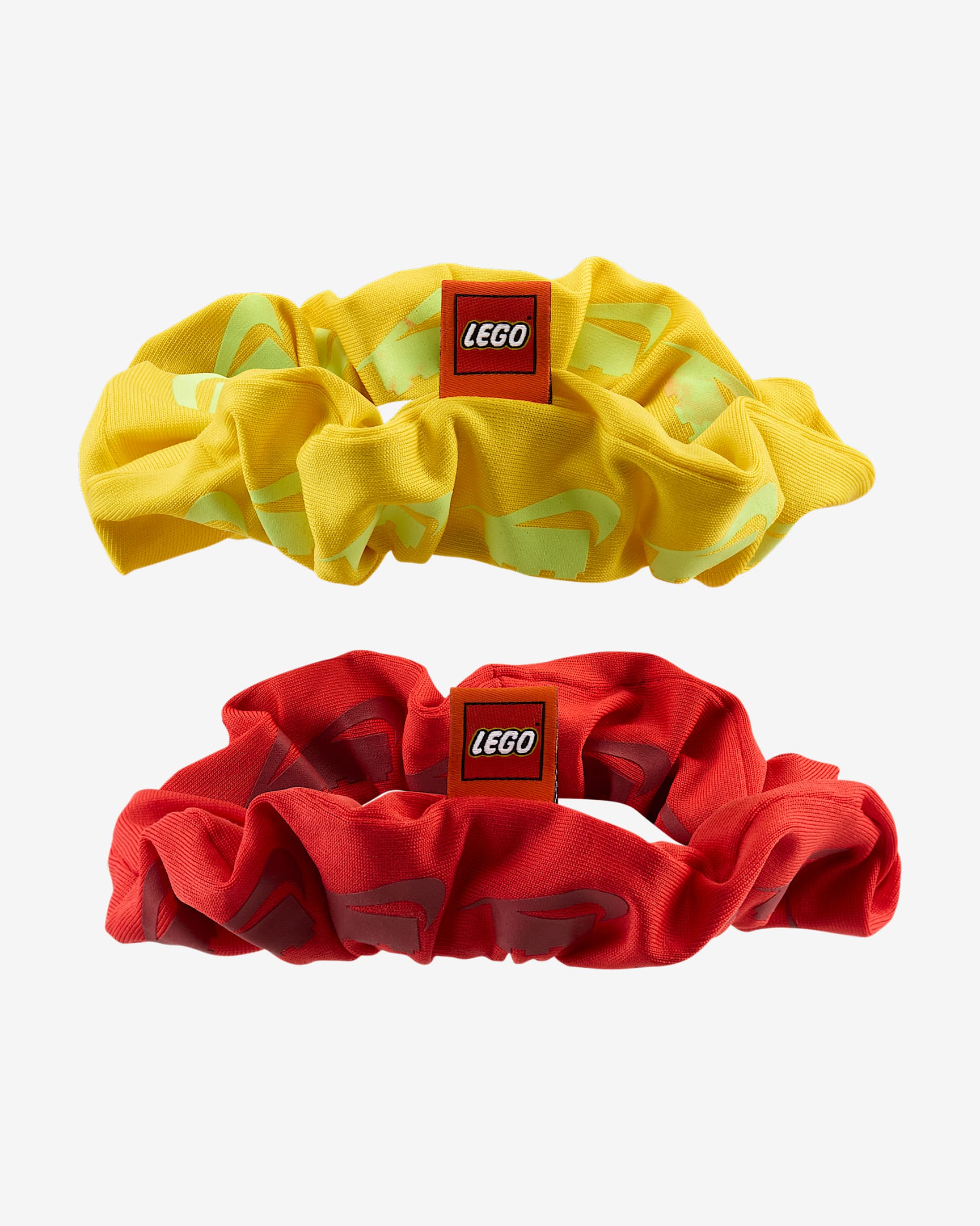 Elastico arricciato per capelli Collezione Nike x LEGO® (confezione da 2) - Tour Yellow/Rush Red/Bianco