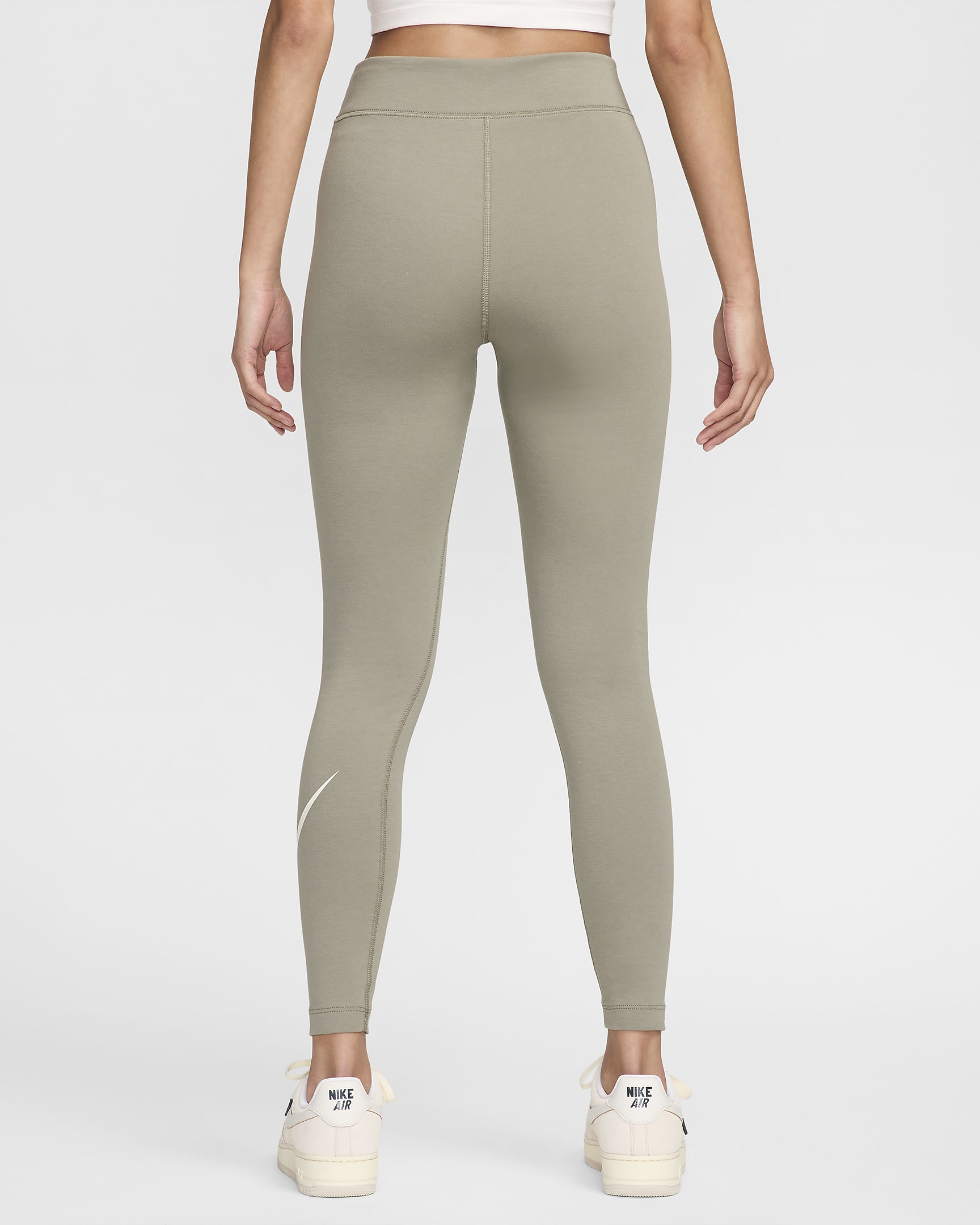 Nike Sportswear Classics Leggings mit hohem Bund und Grafik für Damen - Light Army/Sail