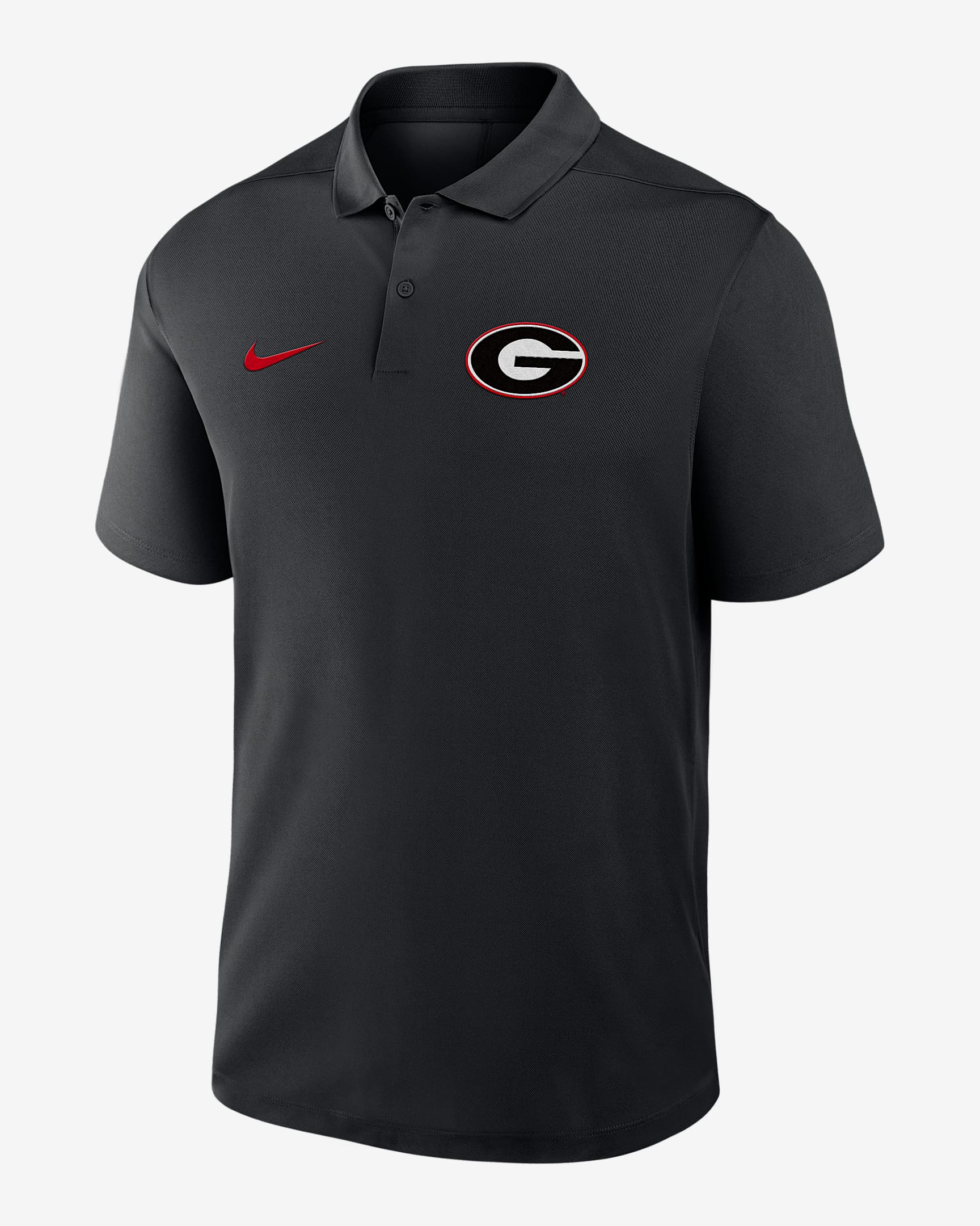 Polo universitario Nike Dri-FIT para hombre Georgia Primetime Victory Primary Logo - Negro