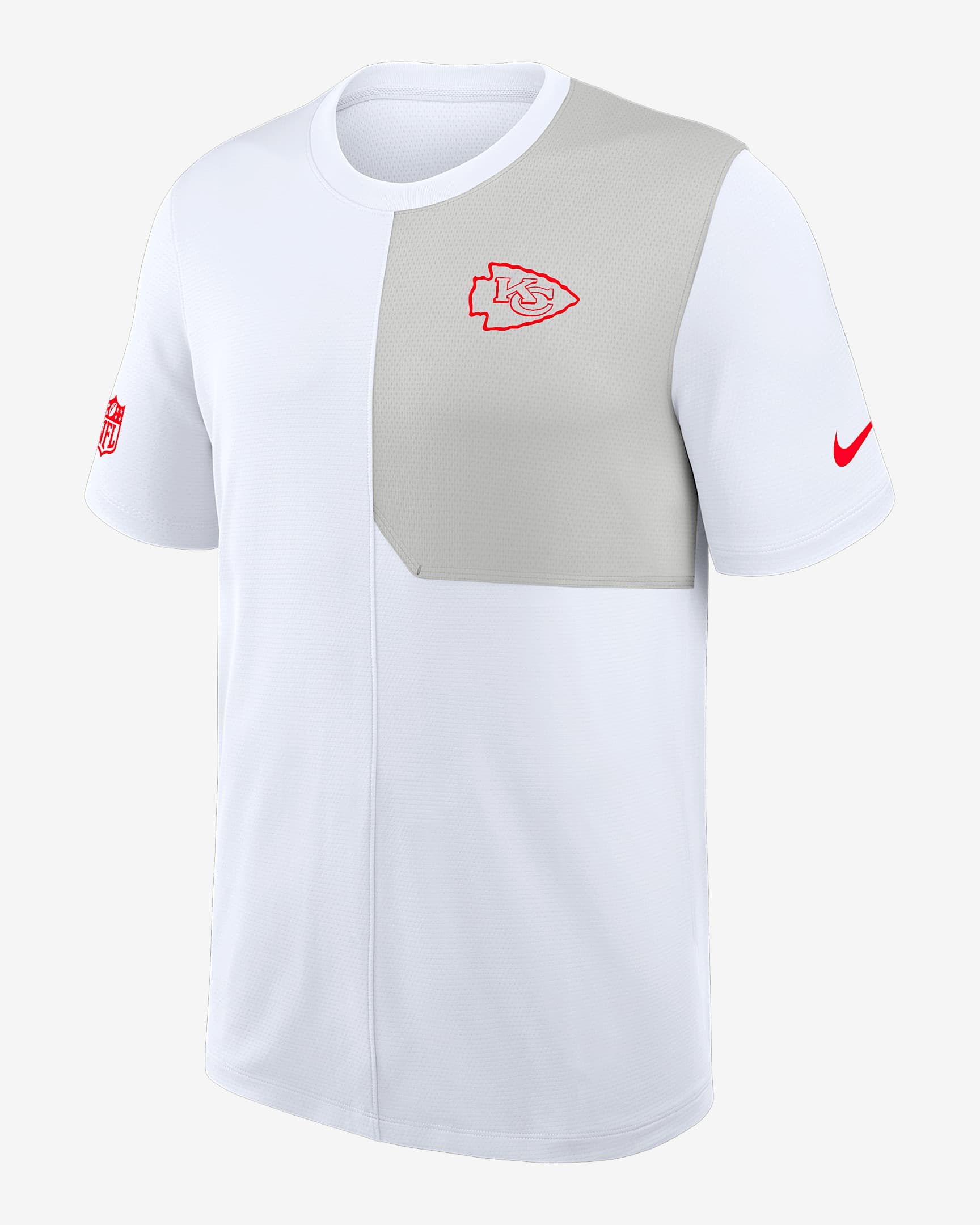 Playera Nike Dri-FIT de la NFL para hombre Kansas City Chiefs Sideline Coach - Blanco