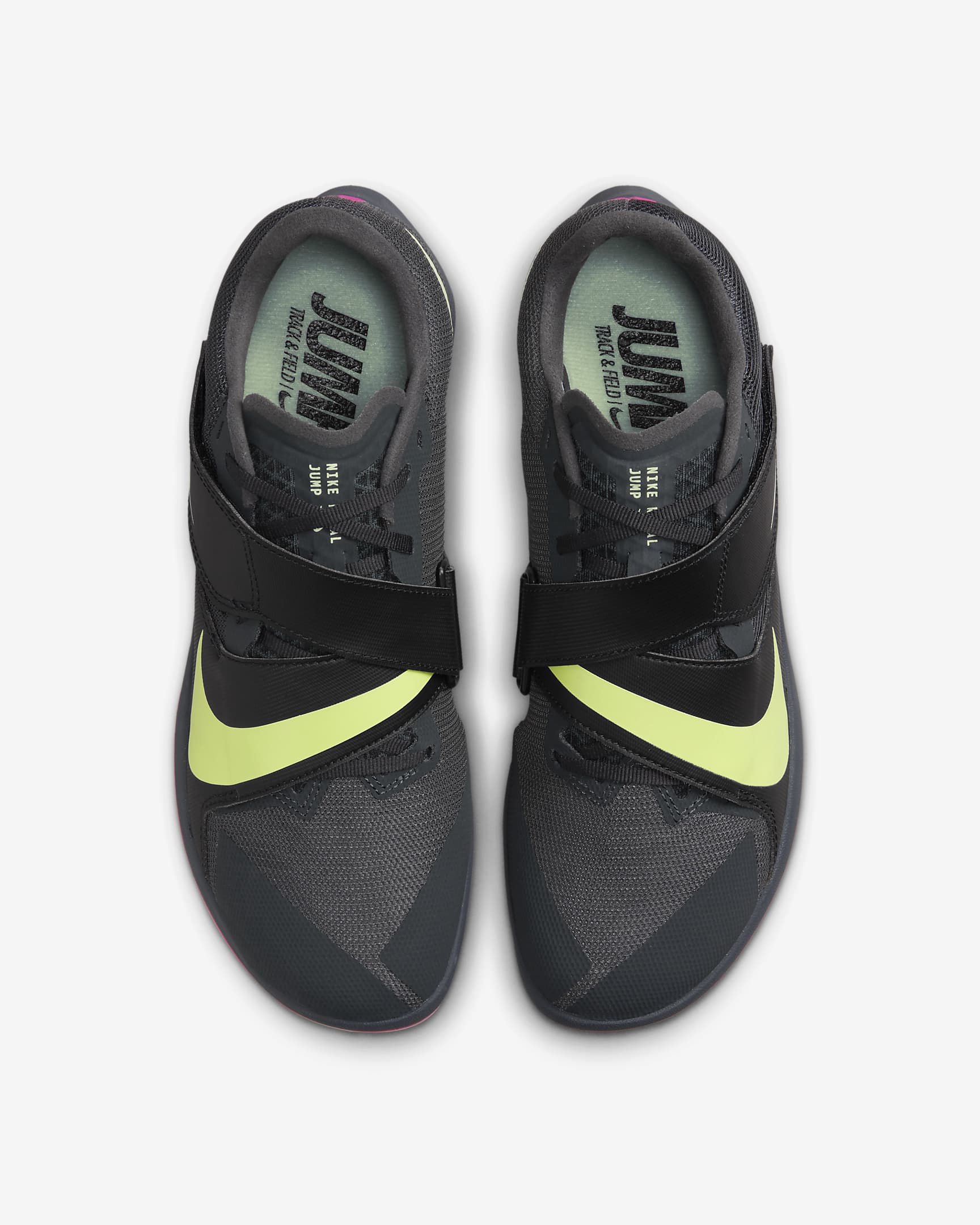 Sapatilhas de salto para atletismo Nike Rival Jump - Anthracite/Preto/Light Lemon Twist/Rosa Fierce