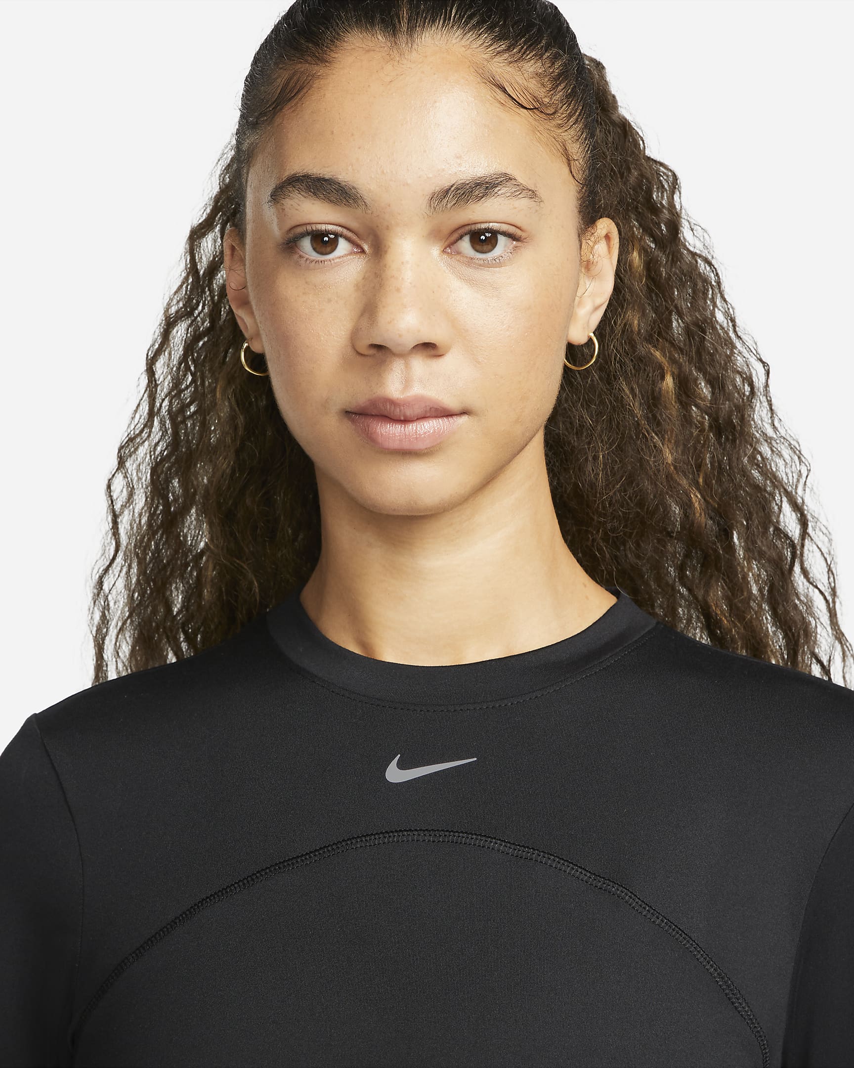 Nike Dri-FIT Swift Element UV Women's Crew-Neck Running Top - Black