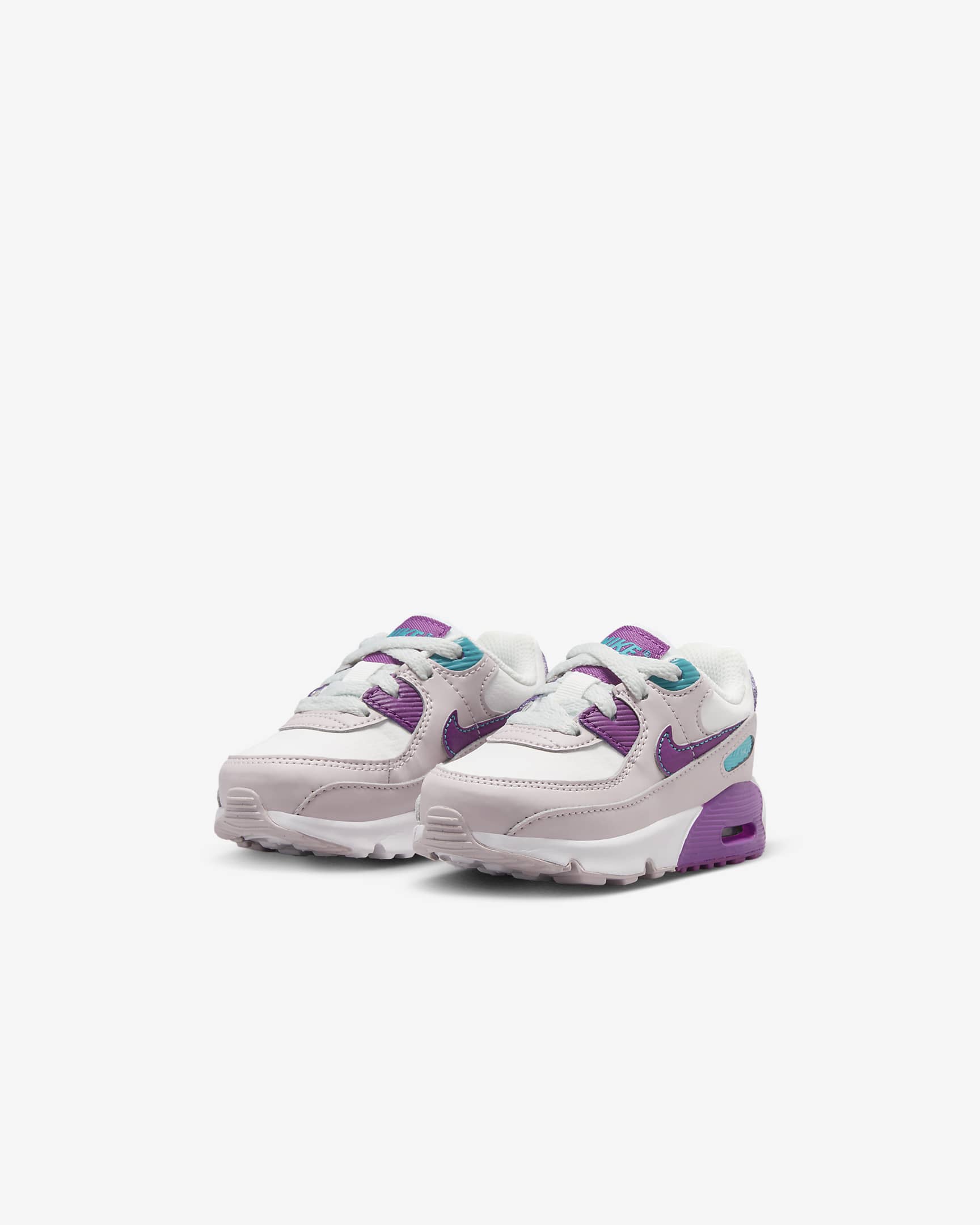 Nike Air Max 90 LTR 嬰幼兒鞋款 - Summit White/Platinum Violet/Aquamarine/Viotech