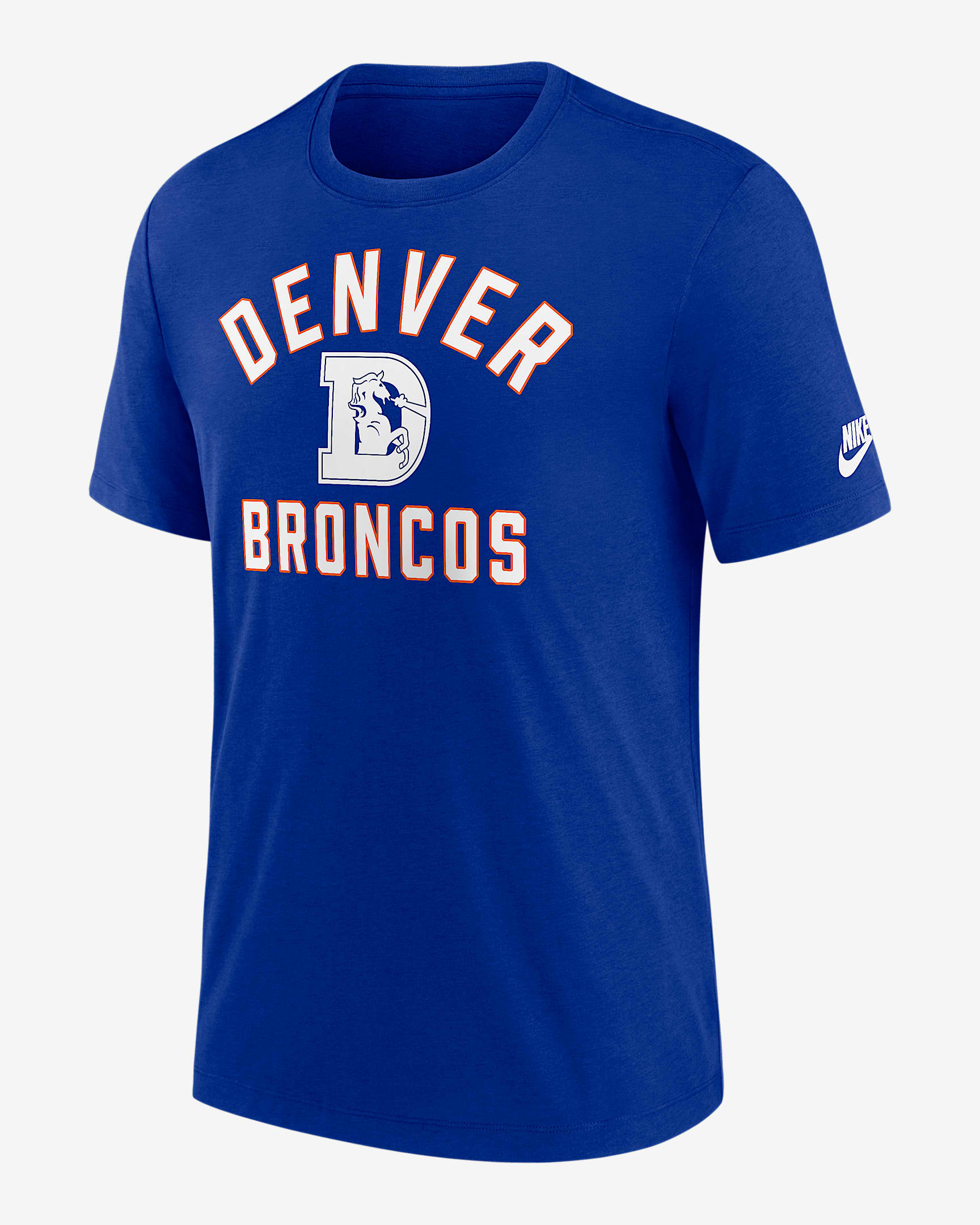 Denver Broncos Favorable Timeline Men's Nike NFL T-Shirt - Royal