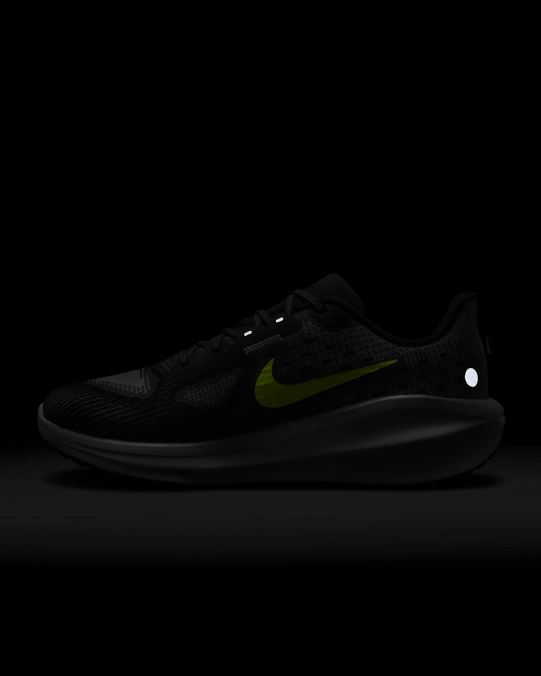 Nike Vomero 17 Men's Road Running Shoes - Black/Light Smoke Grey/White/Volt