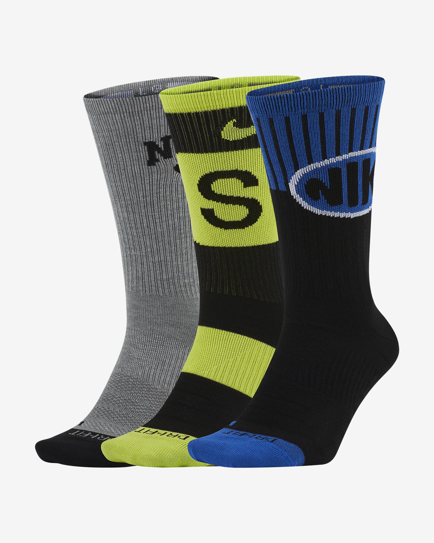 Nike SB Everyday Max Lightweight Skate Crew Socks (3 Pairs). Nike.com