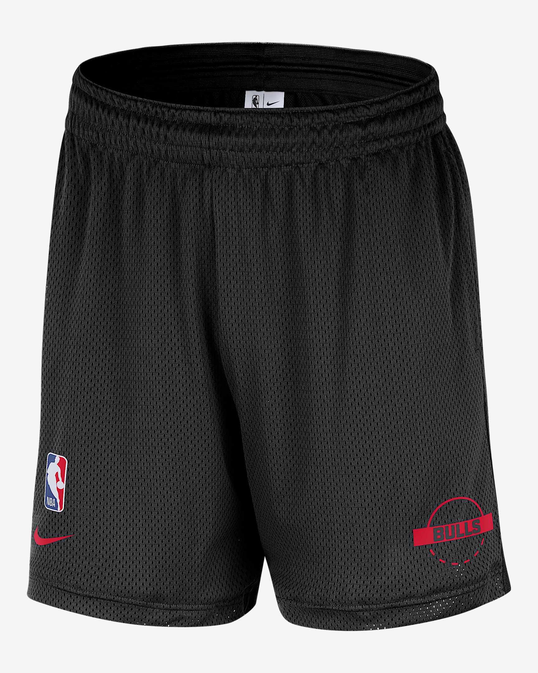 Short en mesh Nike NBA Chicago Bulls pour homme - Noir/University Red