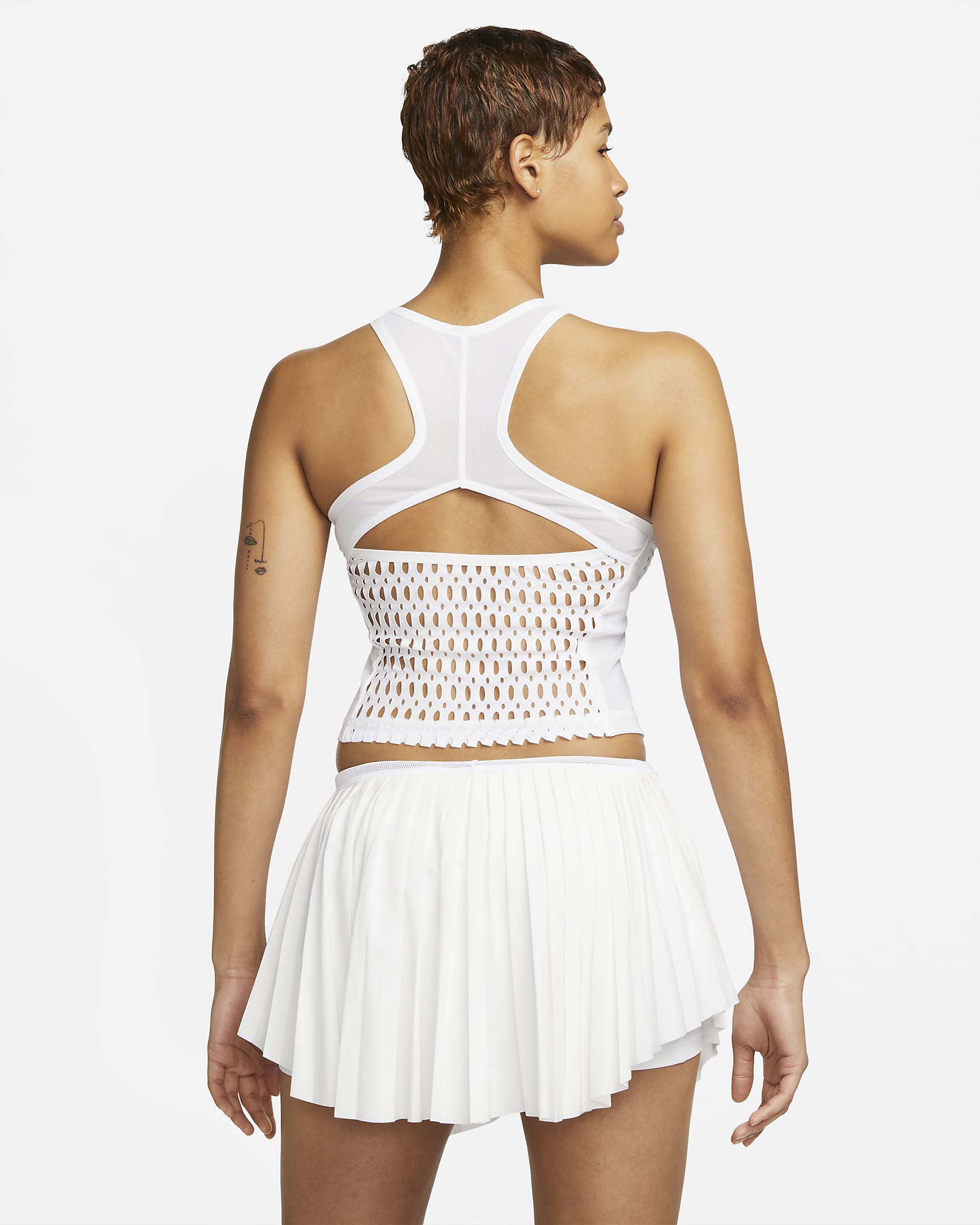 NikeCourt Dri-FIT Slam Women's Tennis Tank Top - White/Black