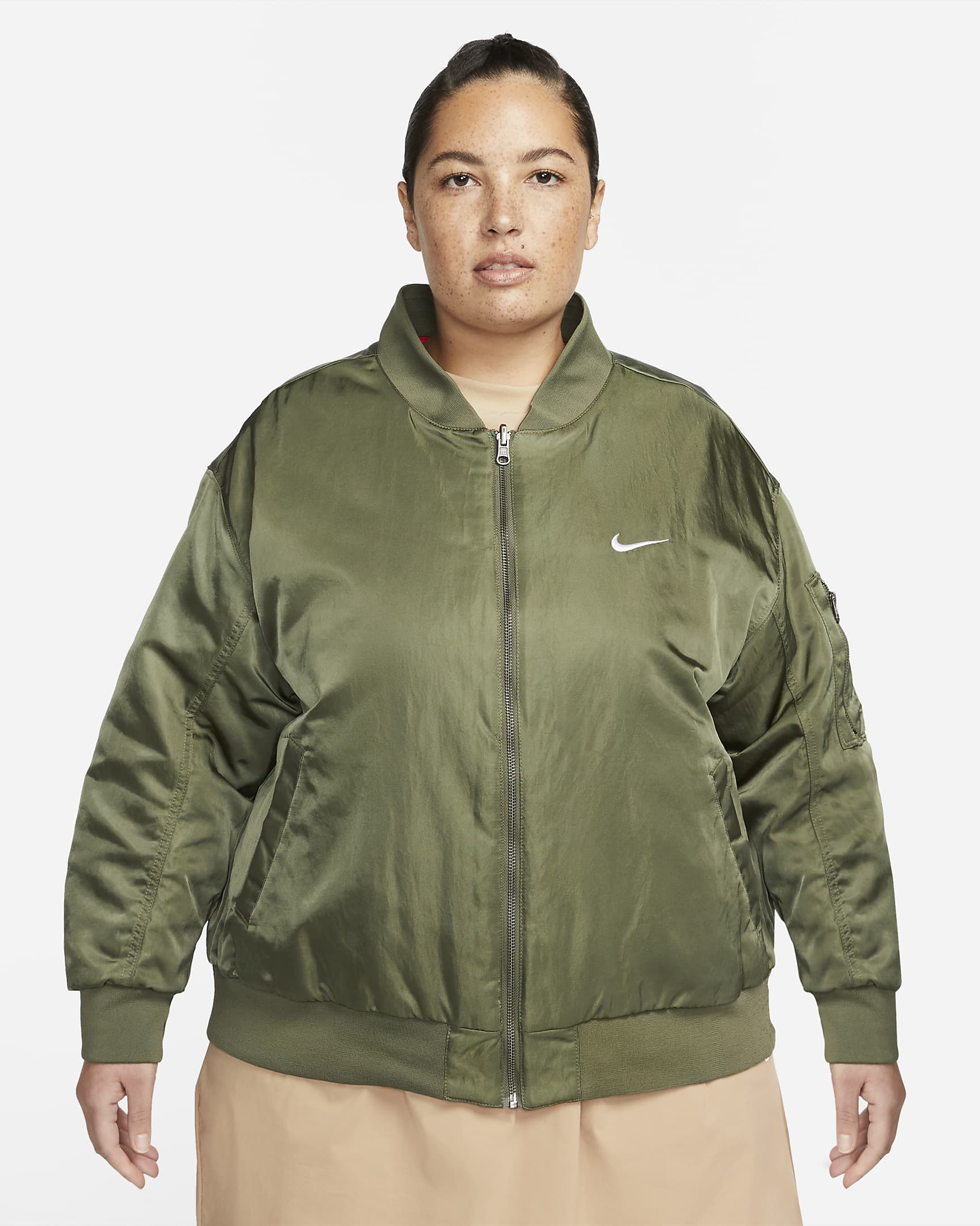 Nike Sportswear Women's Reversible Varsity Bomber Jacket (Plus Size