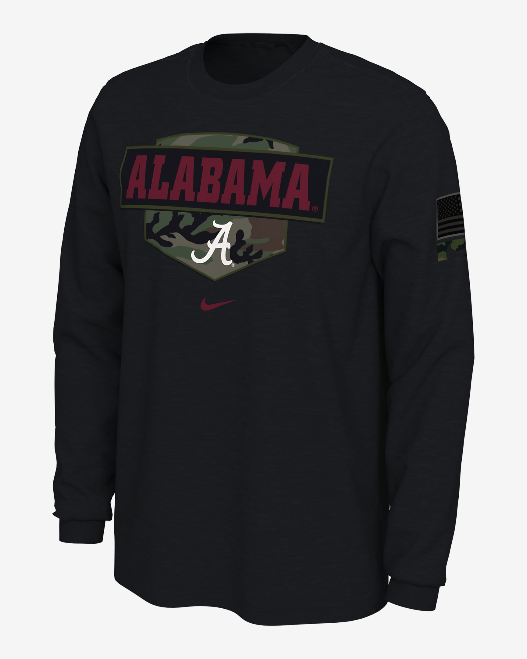 Nike College (Alabama) Men's Long-Sleeve T-Shirt - Black