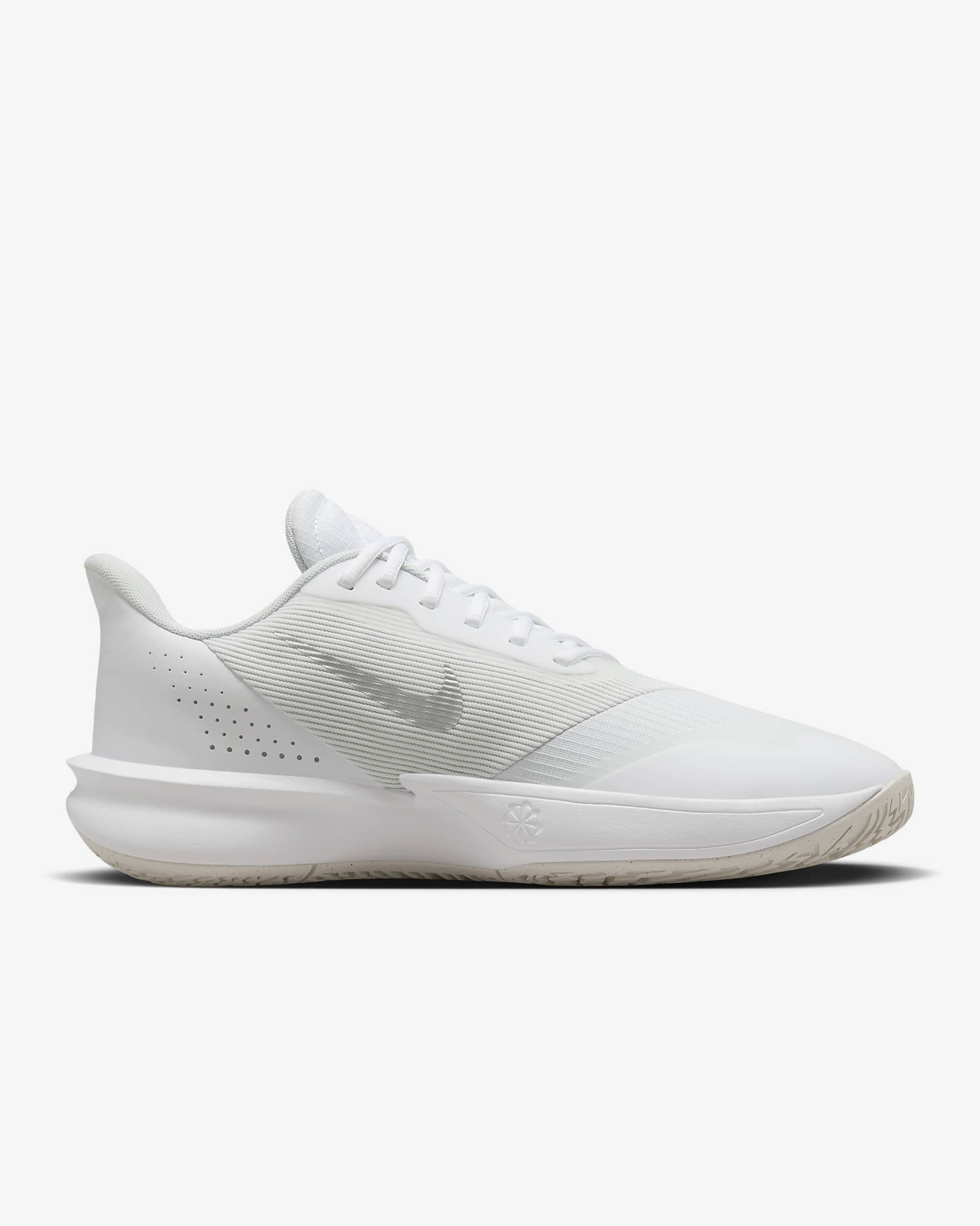 Nike Precision 7-basketballsko til mænd - hvid/Photon Dust/Light Smoke Grey