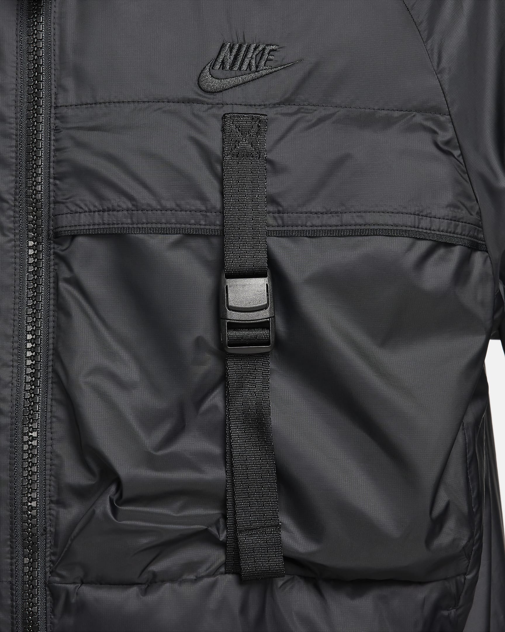 Nike Sportswear Tech Woven verstaubare, gefütterte N24 Jacke für Herren - Schwarz/Schwarz