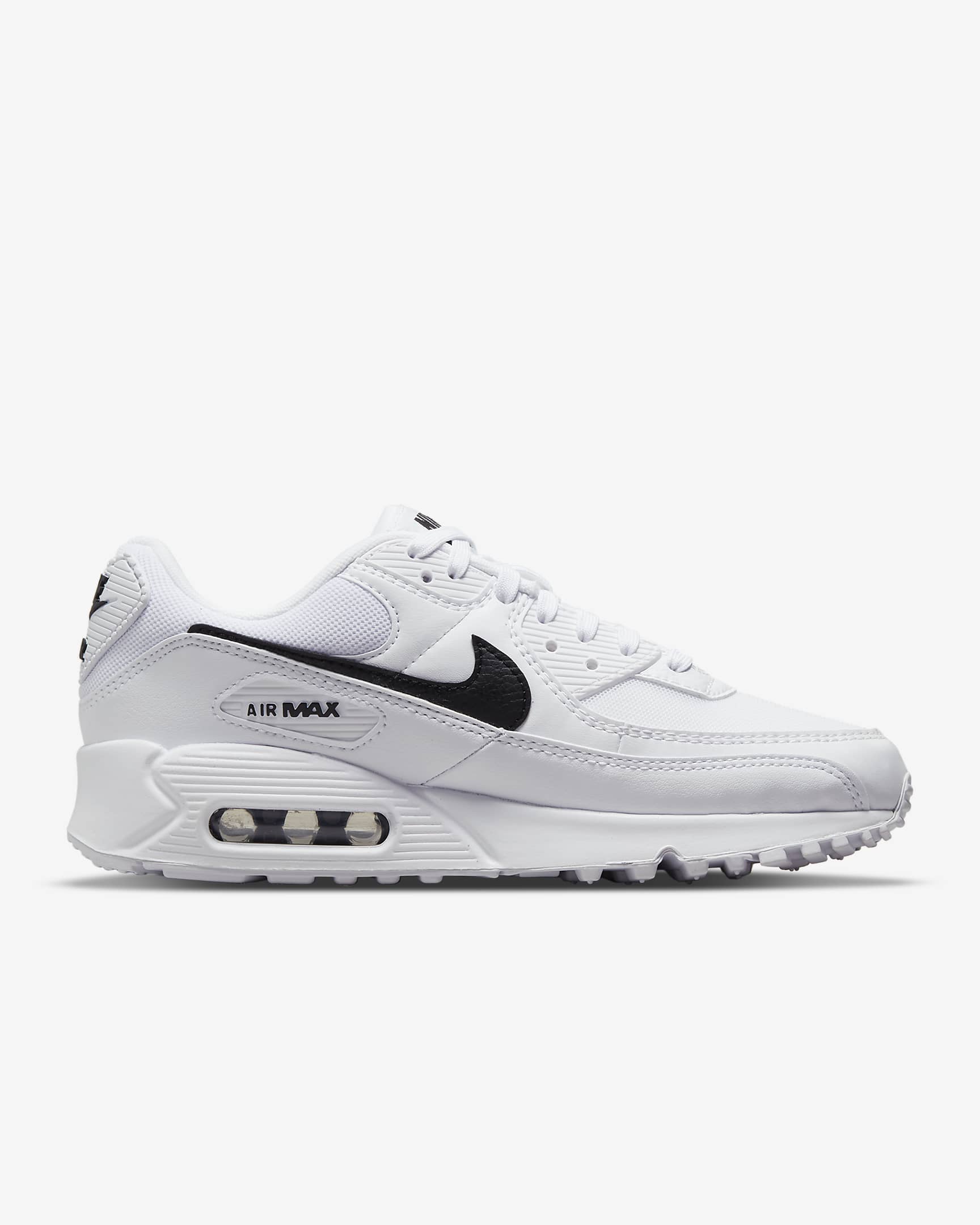 Nike Air Max 90 Women's Shoes - White/White/Black