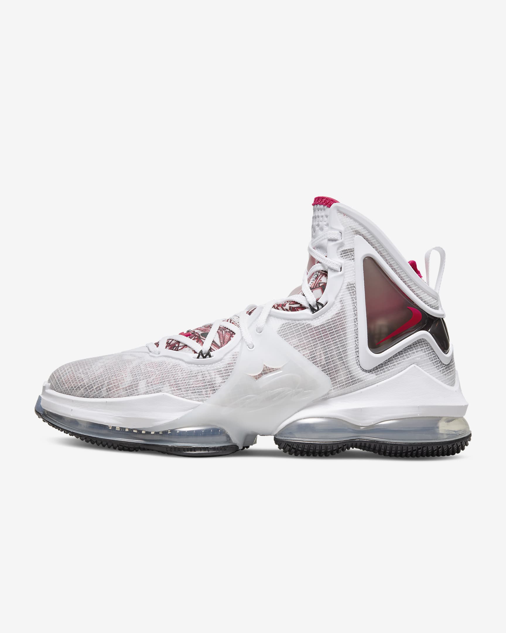 Chaussure de basket LeBron 19 - Blanc/Noir/University Red