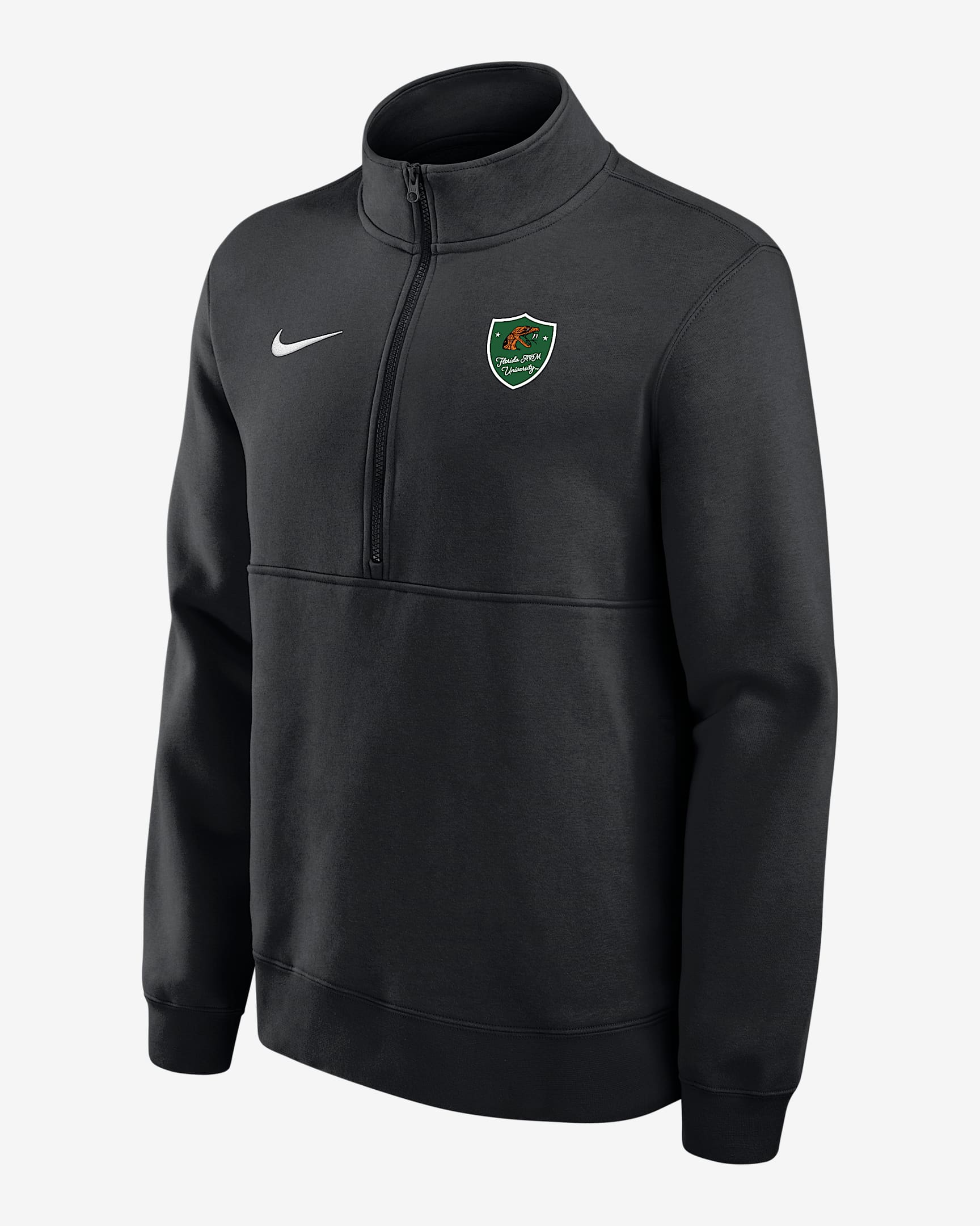 Nike College Club Fleece (Florida A&M University) Men's 1/4 Zip Top - Black