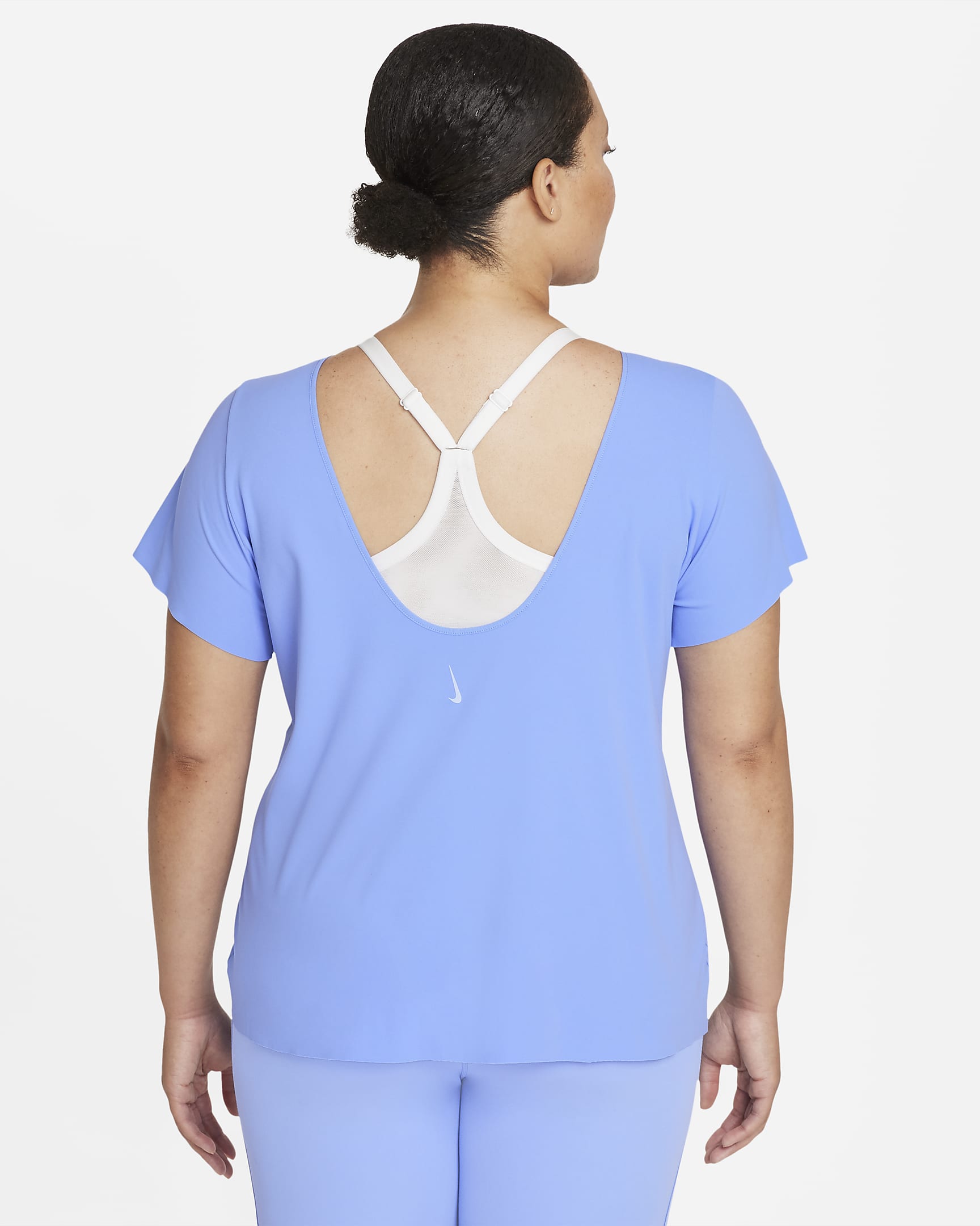 Nike Yoga Luxe Short Sleeve Women's Top (Plus Size).