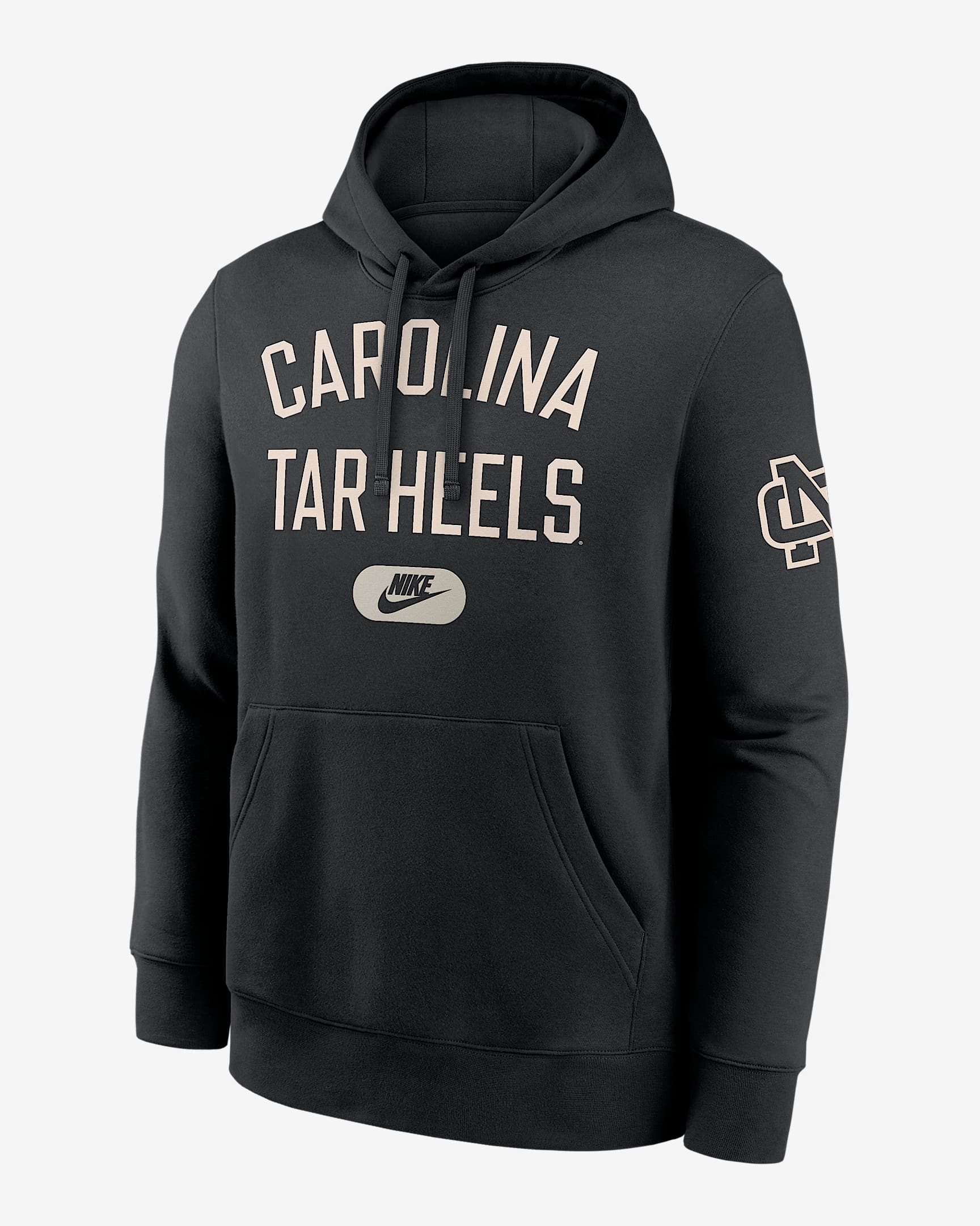 North Carolina Club Men's Nike College Pullover Hoodie - Black