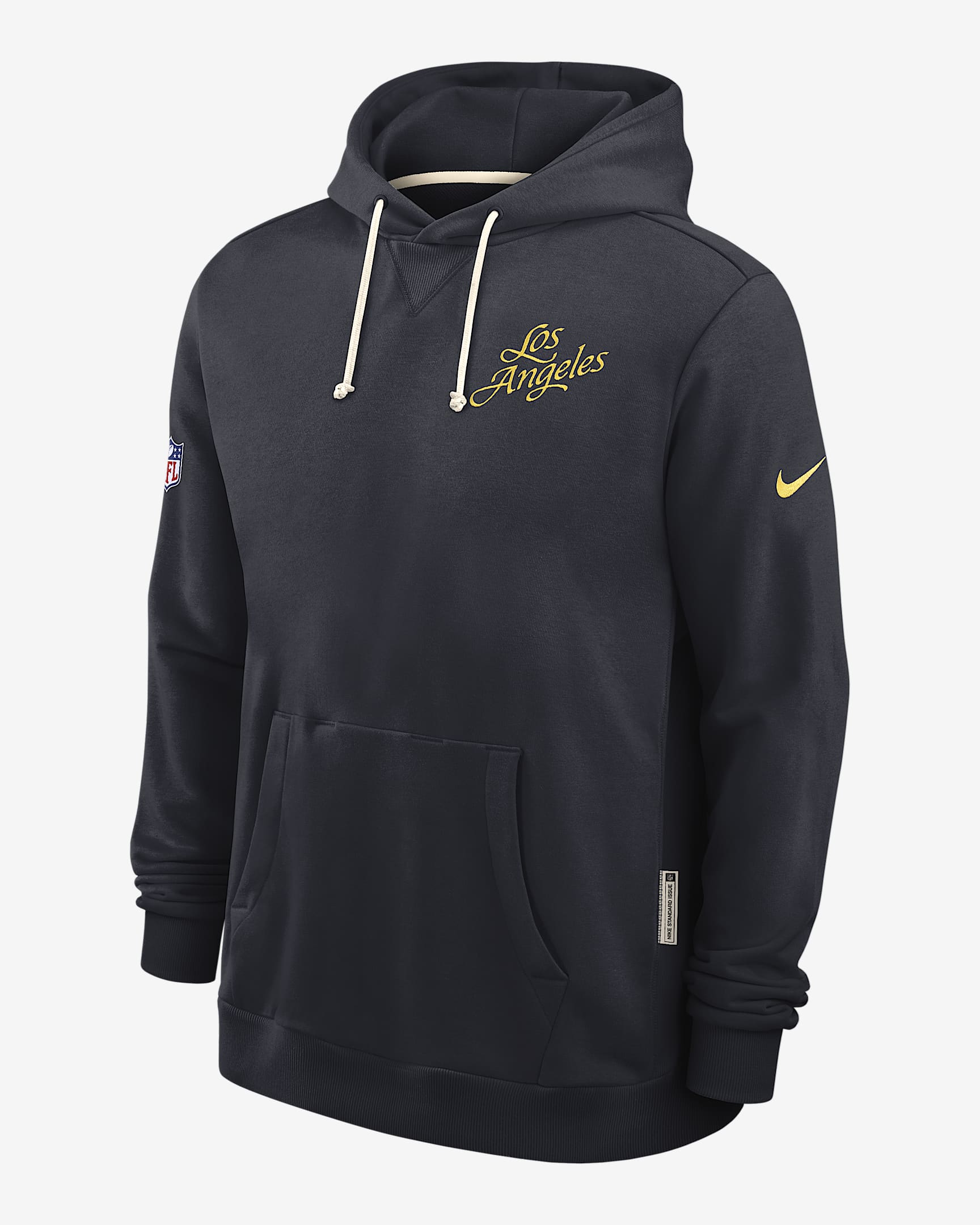 Sudadera con gorro sin cierre Nike Dri-FIT de la NFL para hombre Los Angeles Rams Rivalries Collection Sideline - Azul marino