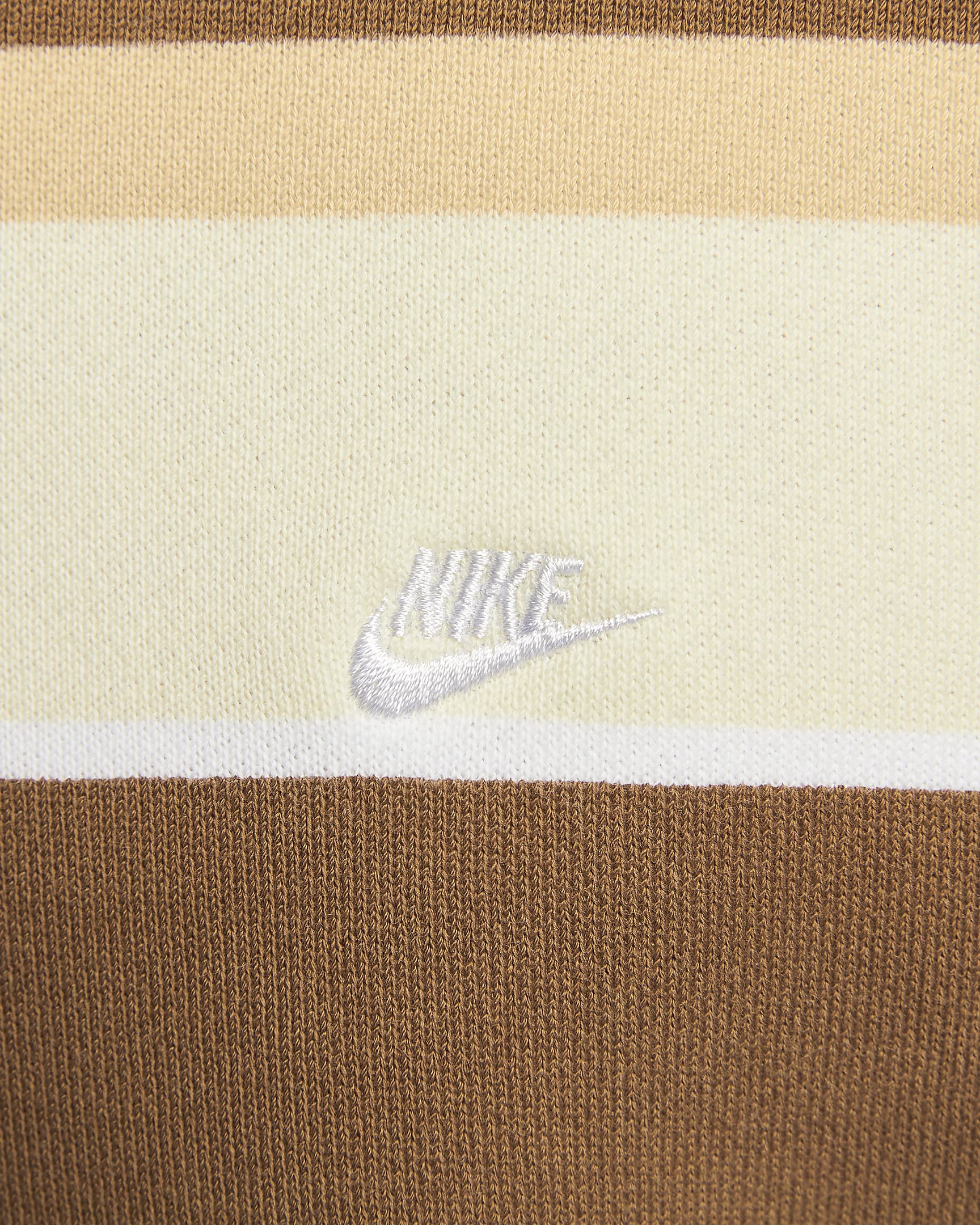 Nike Sportswear Men's French Terry Short-Sleeve Top - Light British Tan/White/White