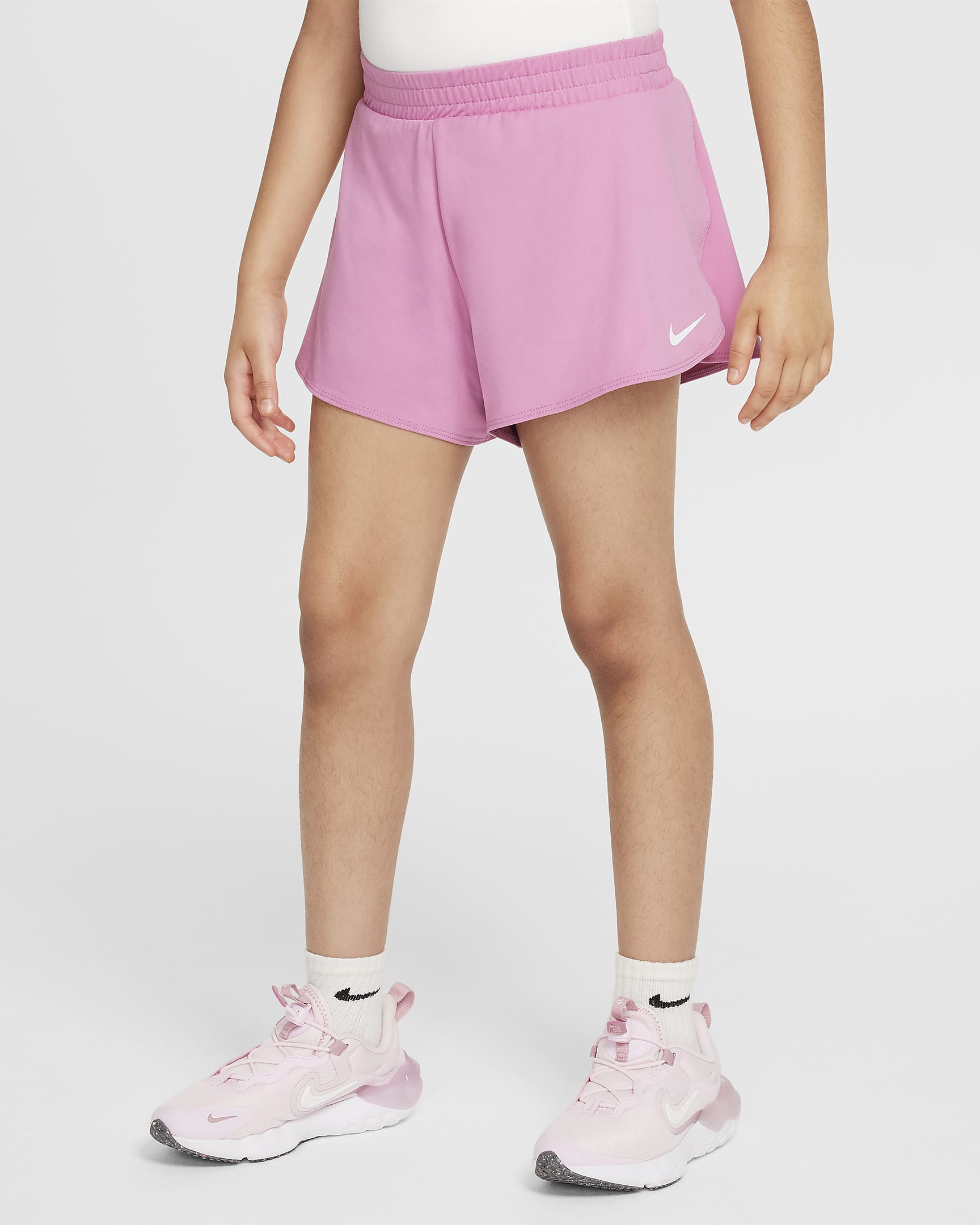 Shorts Swing para niños talla pequeña Nike Dri-FIT "All Day Play" - Flamenco mágico