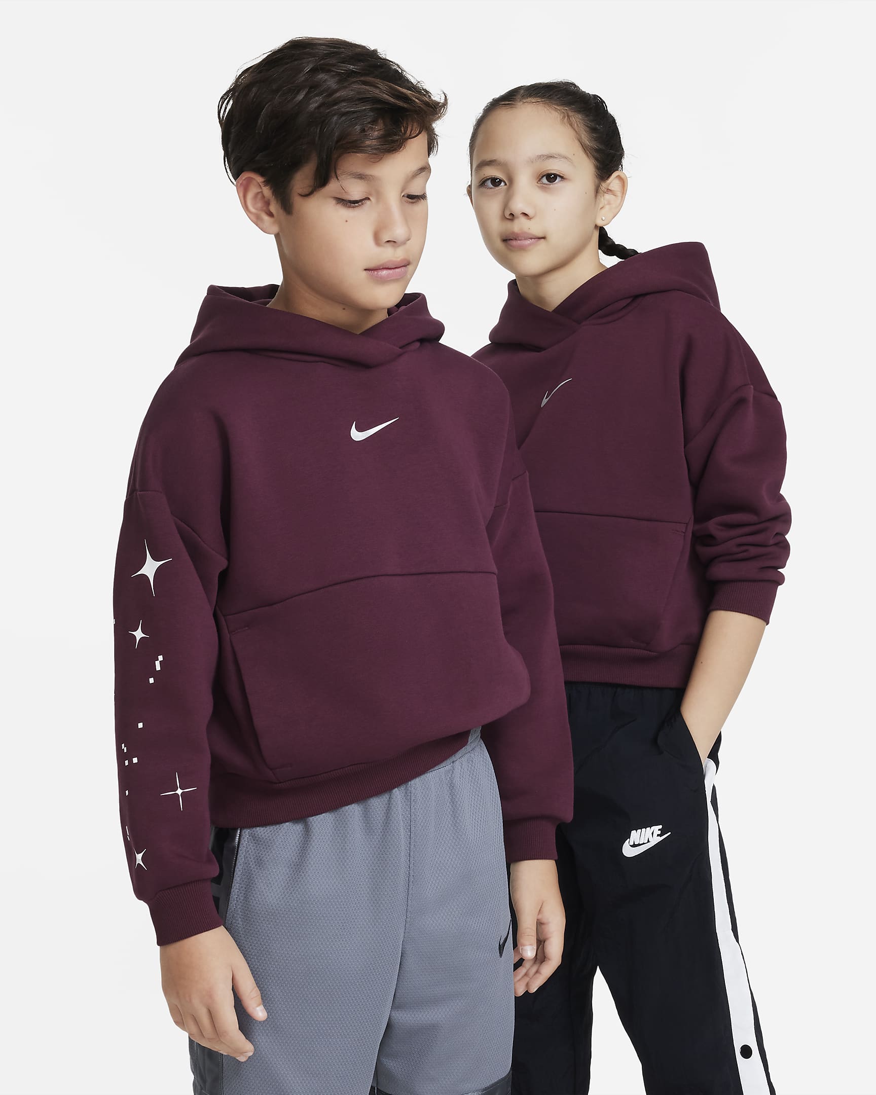 Nike Icon Fleece Big Kids' Oversized Pullover Basketball Hoodie. Nike.com