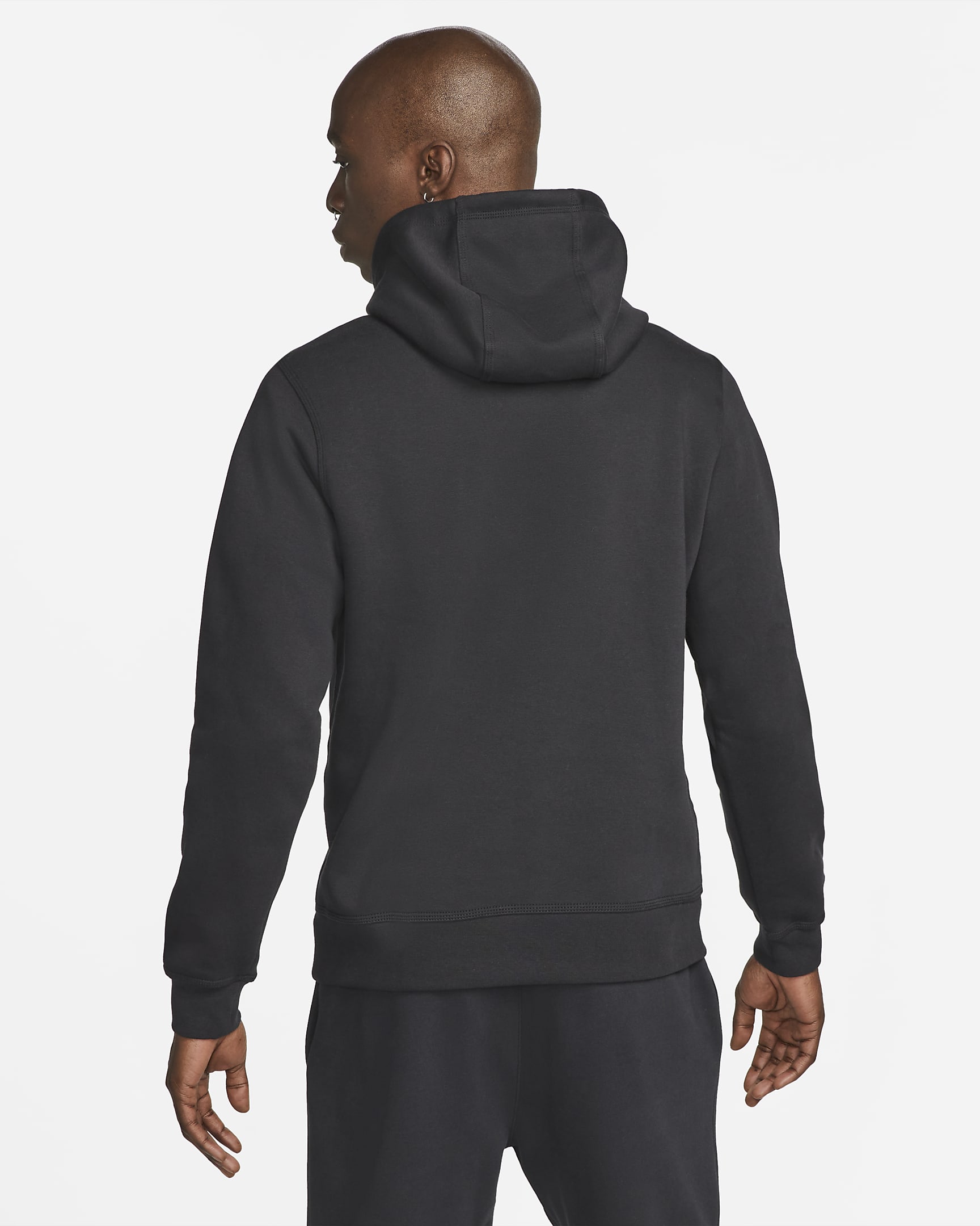 Nike Sportswear Swoosh Men's Hoodie - Black/White