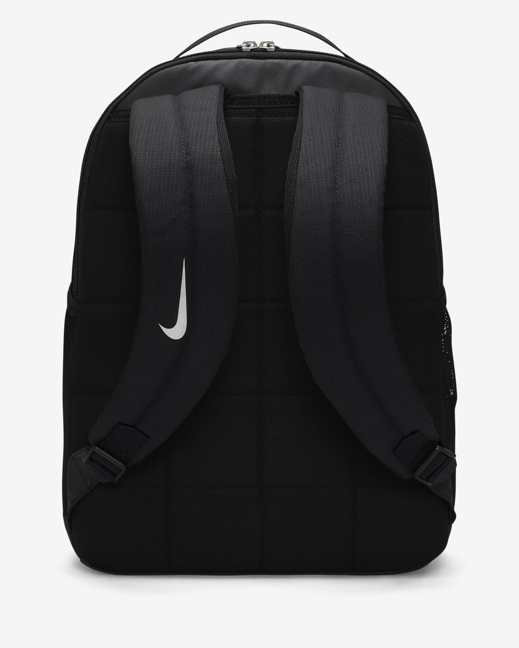 Mochila para niños Nike Brasilia (18L) - Negro/Negro/Plata metalizado