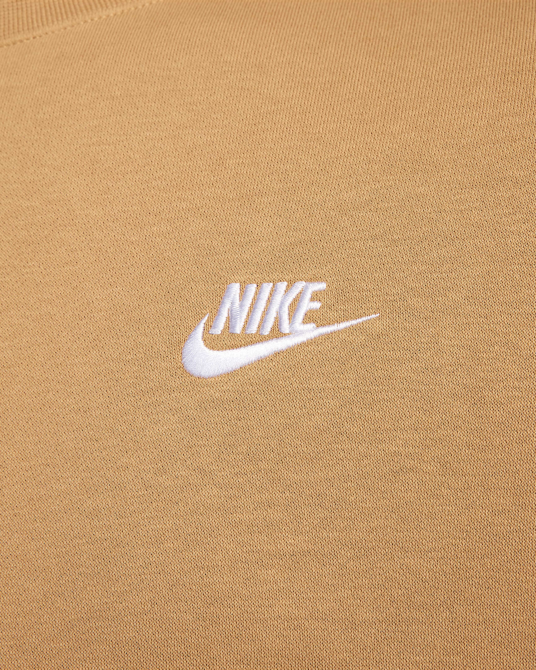 Haut Nike Sportswear Club Fleece pour Homme - Flax/Blanc