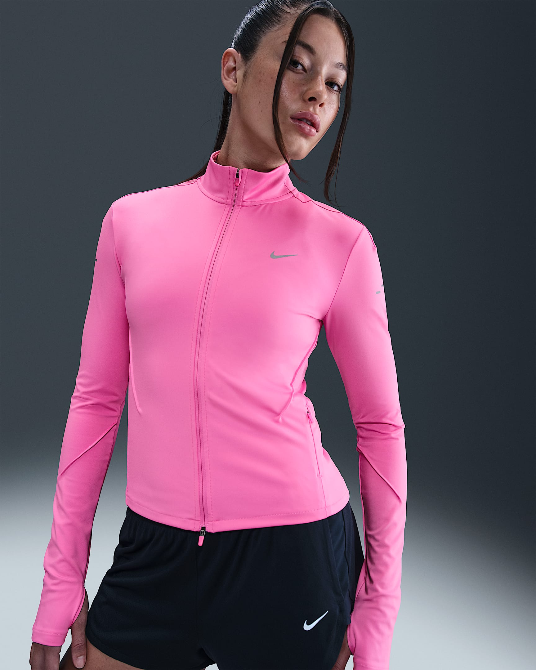 Nike Swift Women's Dri-FIT Full-Zip Mid-Layer Running Top - Playful Pink