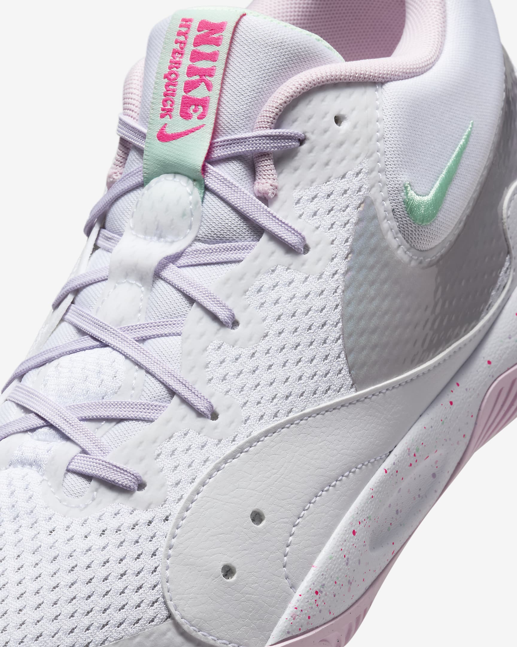 Nike Hyperquick SE Volleyball Shoes - White/Violet Mist/Mint Foam/Pink Foam