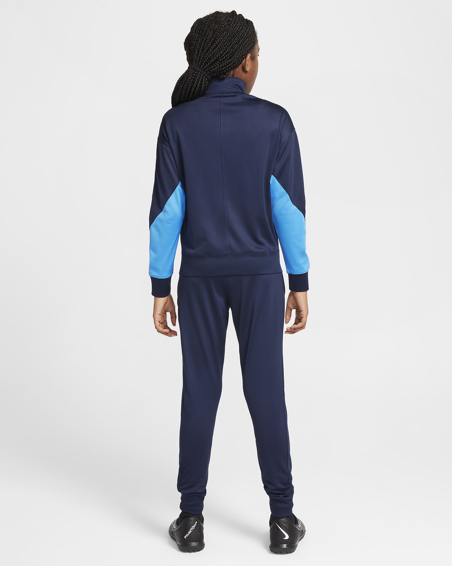 Survêtement de foot en maille Nike Dri-FIT Chelsea FC Strike pour ado - Obsidian/Light Photo Blue/Guava Ice