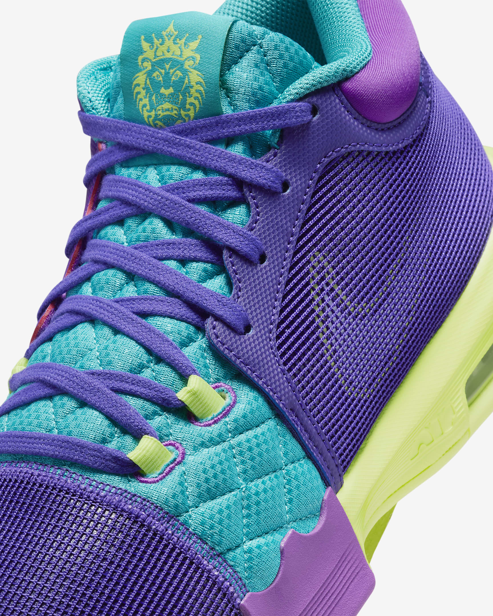 LeBron Witness 8 EP 籃球鞋 - Field Purple/Dusty Cactus/Light Lemon Twist/白色