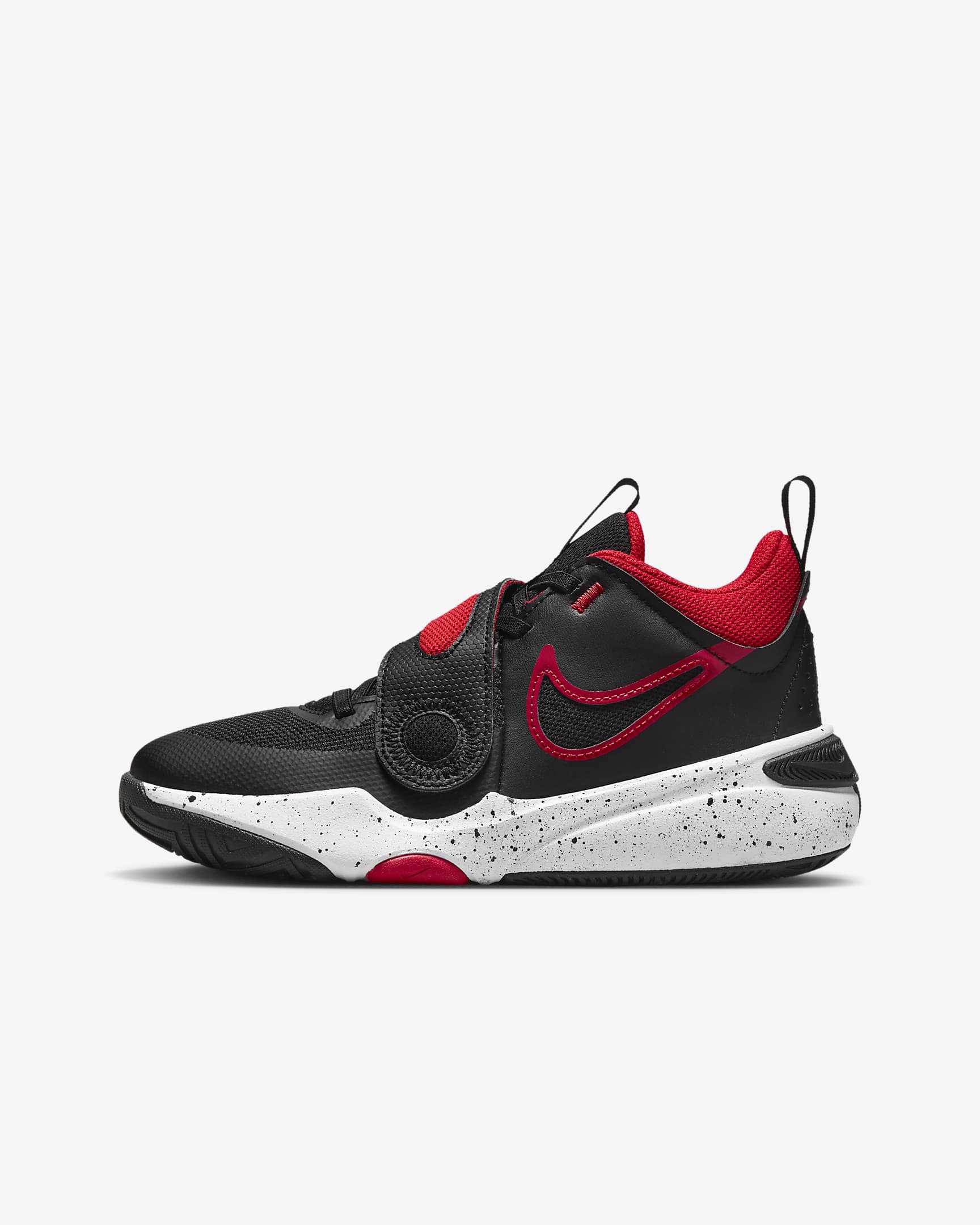 Nike Team Hustle D 11 Older Kids' Basketball Shoes - Black/White/University Red