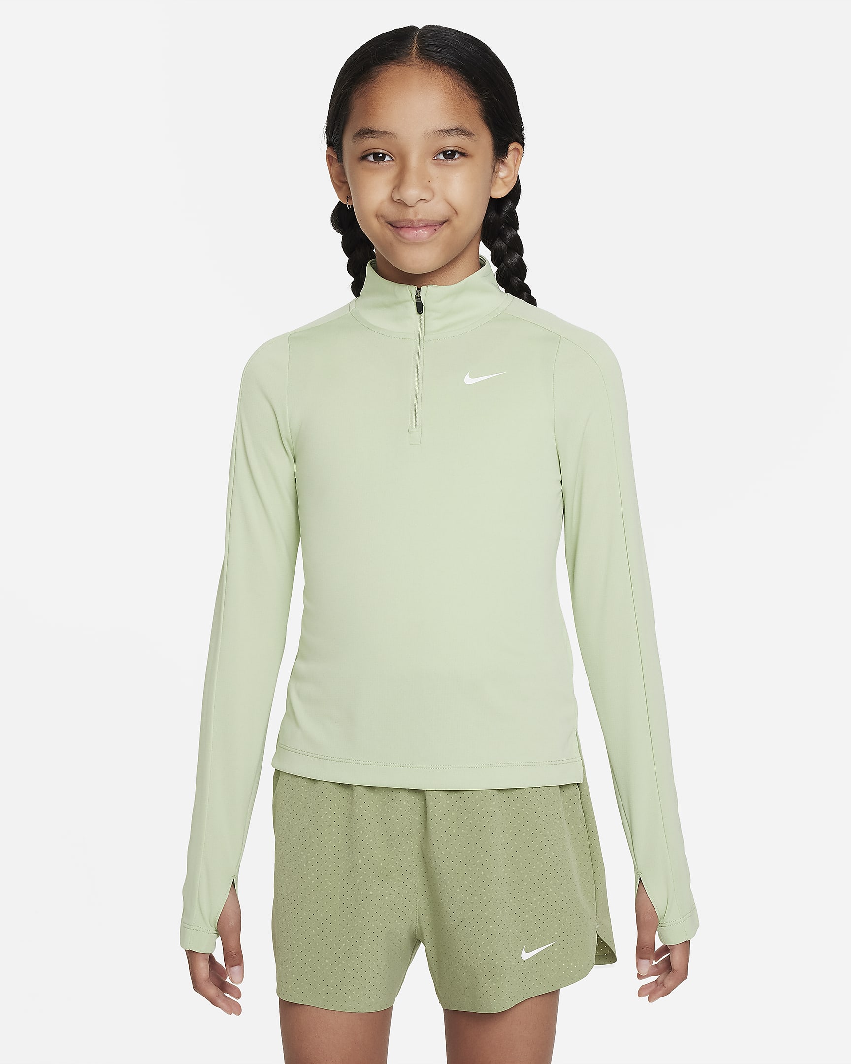 Nike Dri-FIT Older Kids' (Girls') Long-Sleeve 1/2-Zip Top. Nike UK