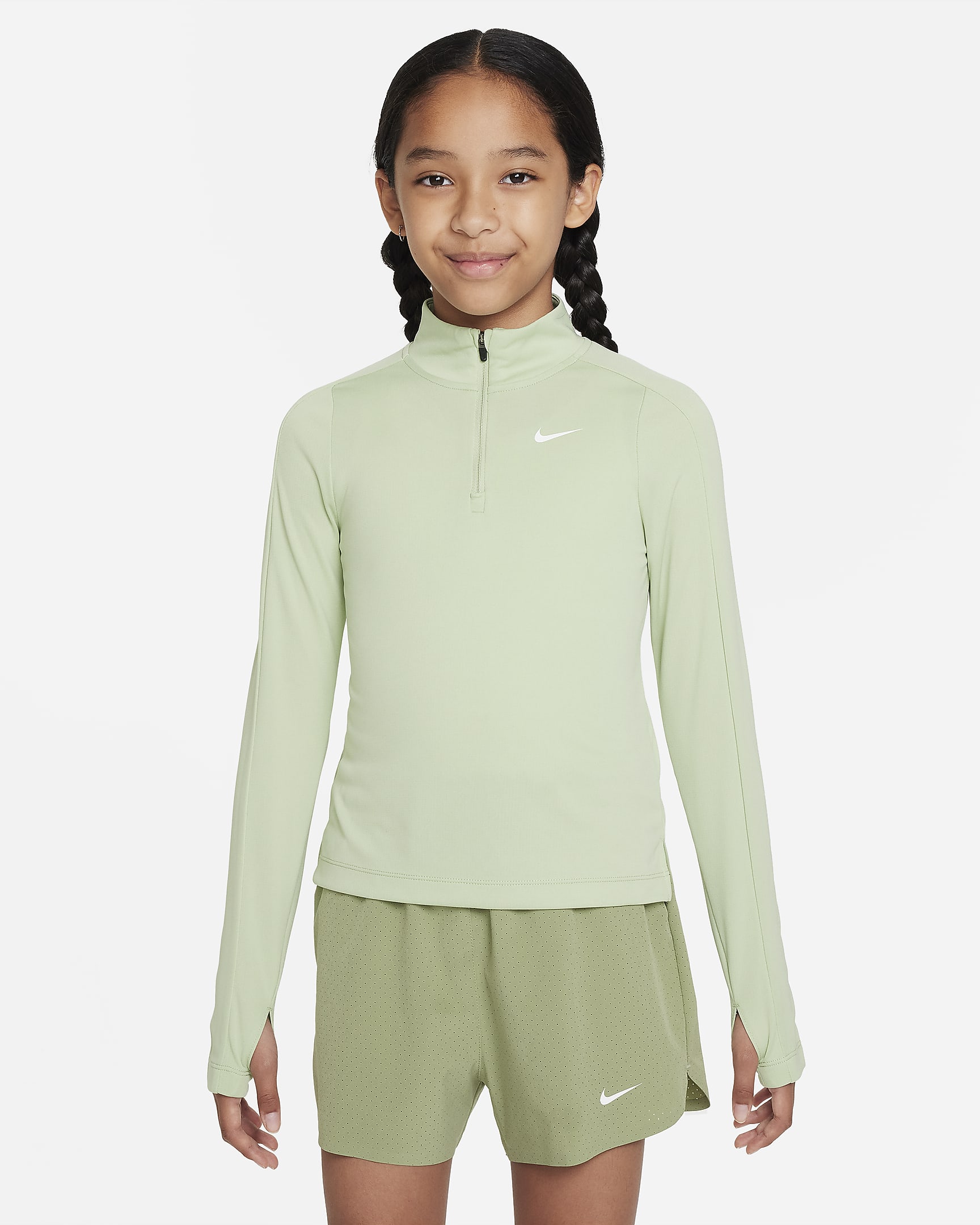 Nike Dri-FIT Older Kids' (Girls') Long-Sleeve 1/2-Zip Top. Nike AU