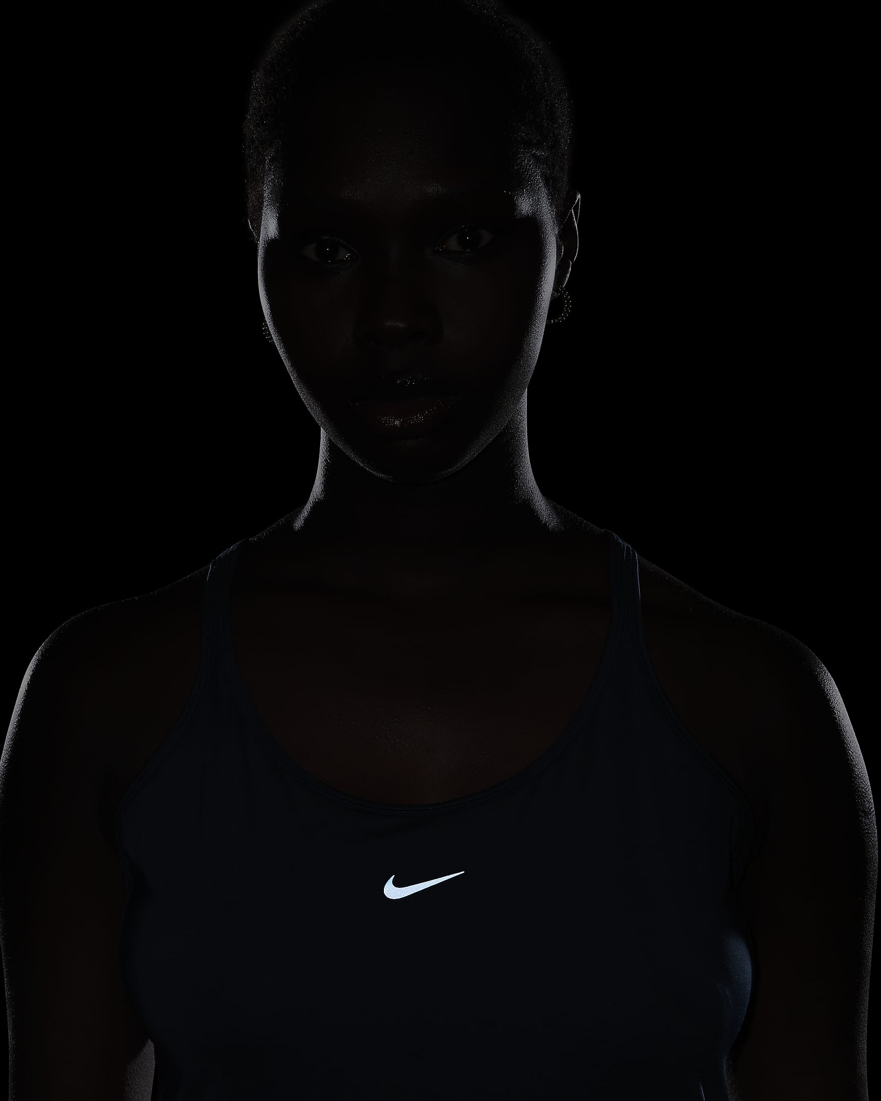 Nike One Classic tanktop met bandjes en Dri-FIT voor dames - Armory Navy/Zwart