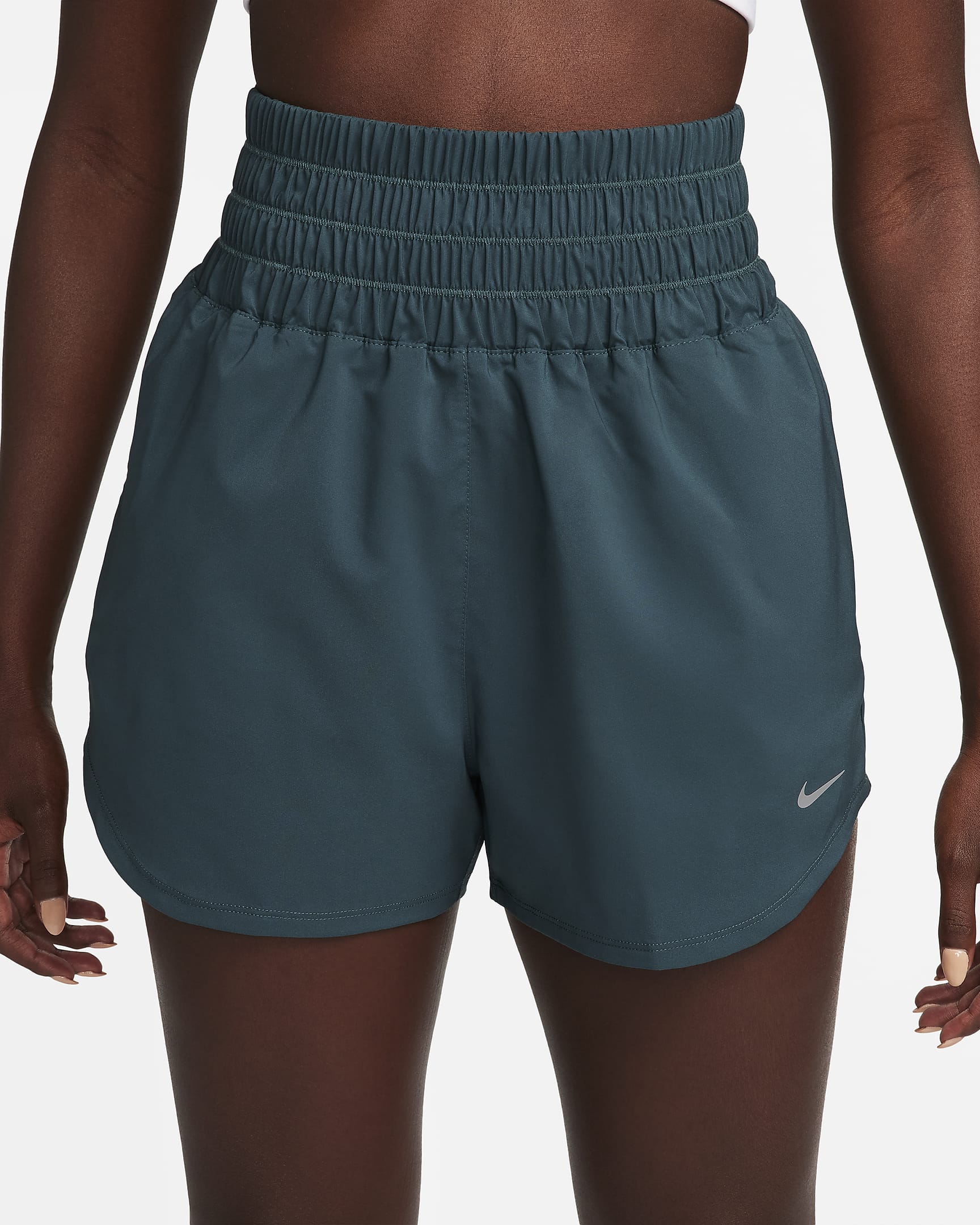 Nike One Womens Dri Fit Ultra High Waisted 8cm Approx Brief Lined Shorts Nike Se 0375