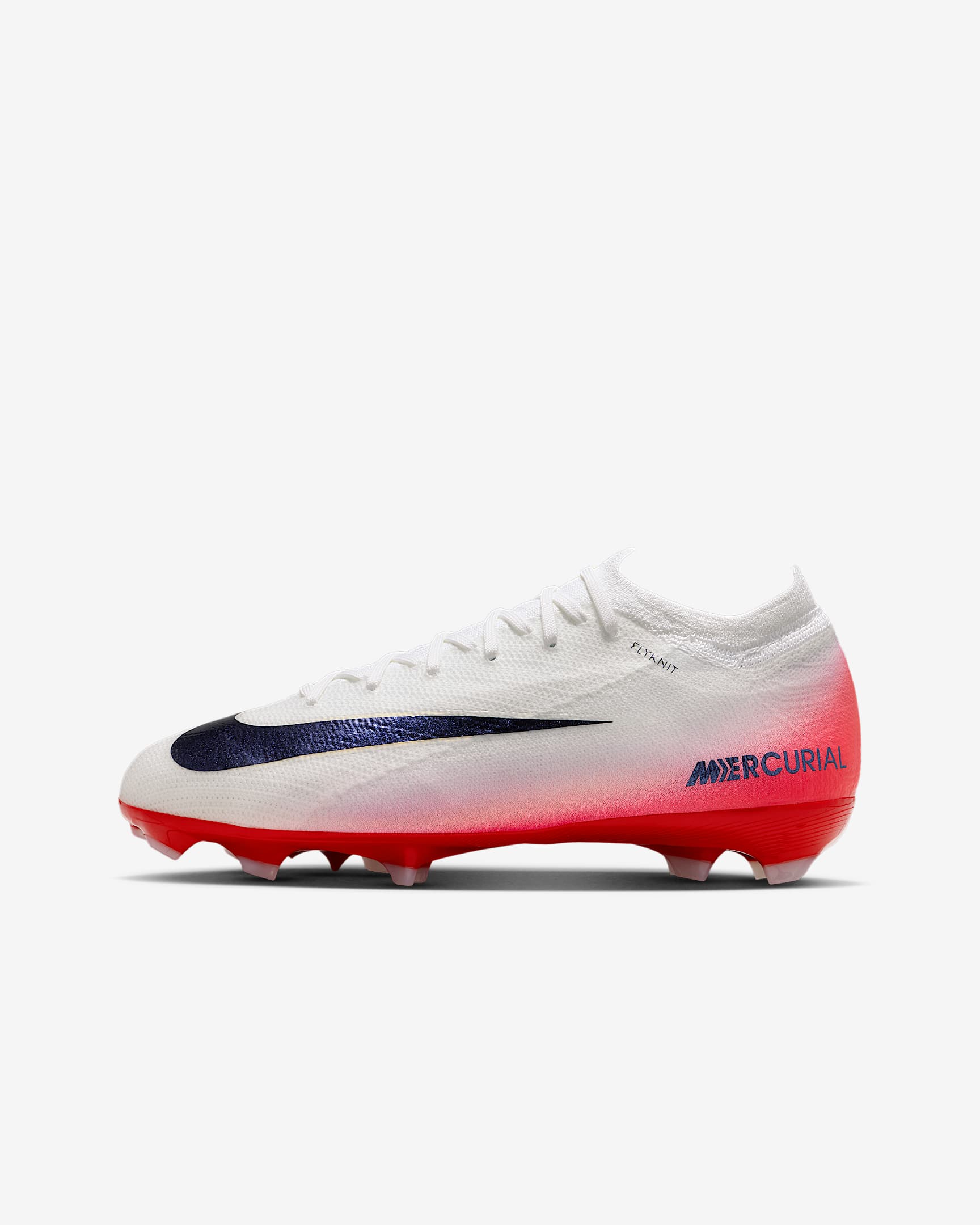 Nike Jr. Mercurial Vapor 16 Pro LV8 low-top voetbalschoenen voor kids (stevige ondergrond) - University Red/Dark Obsidian